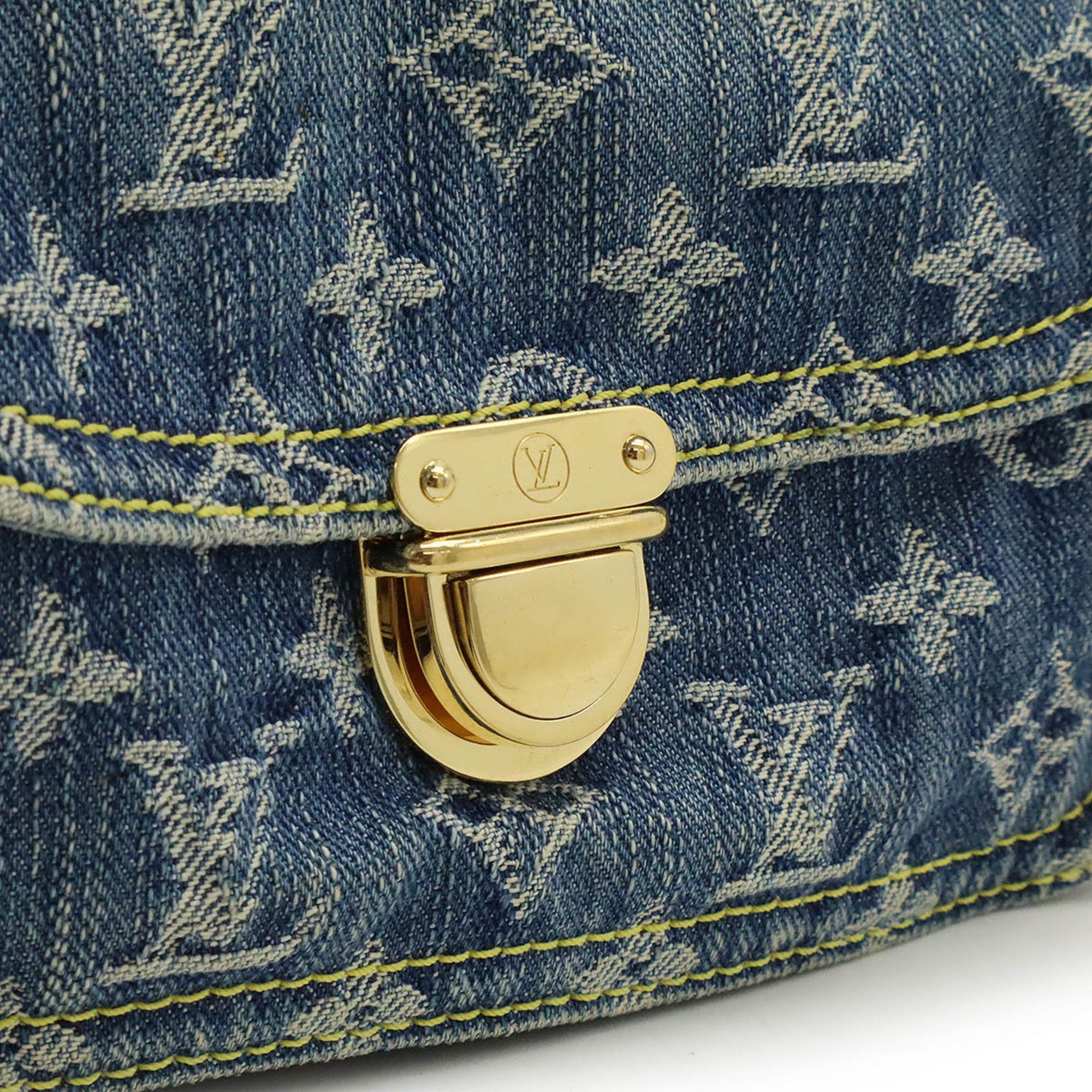 Louis Vuitton LOUIS VUITTON Monogram Denim Bum Bag, Waist Shoulder Blue, M95347 Size ONE SIZE - 9 Thumbnail