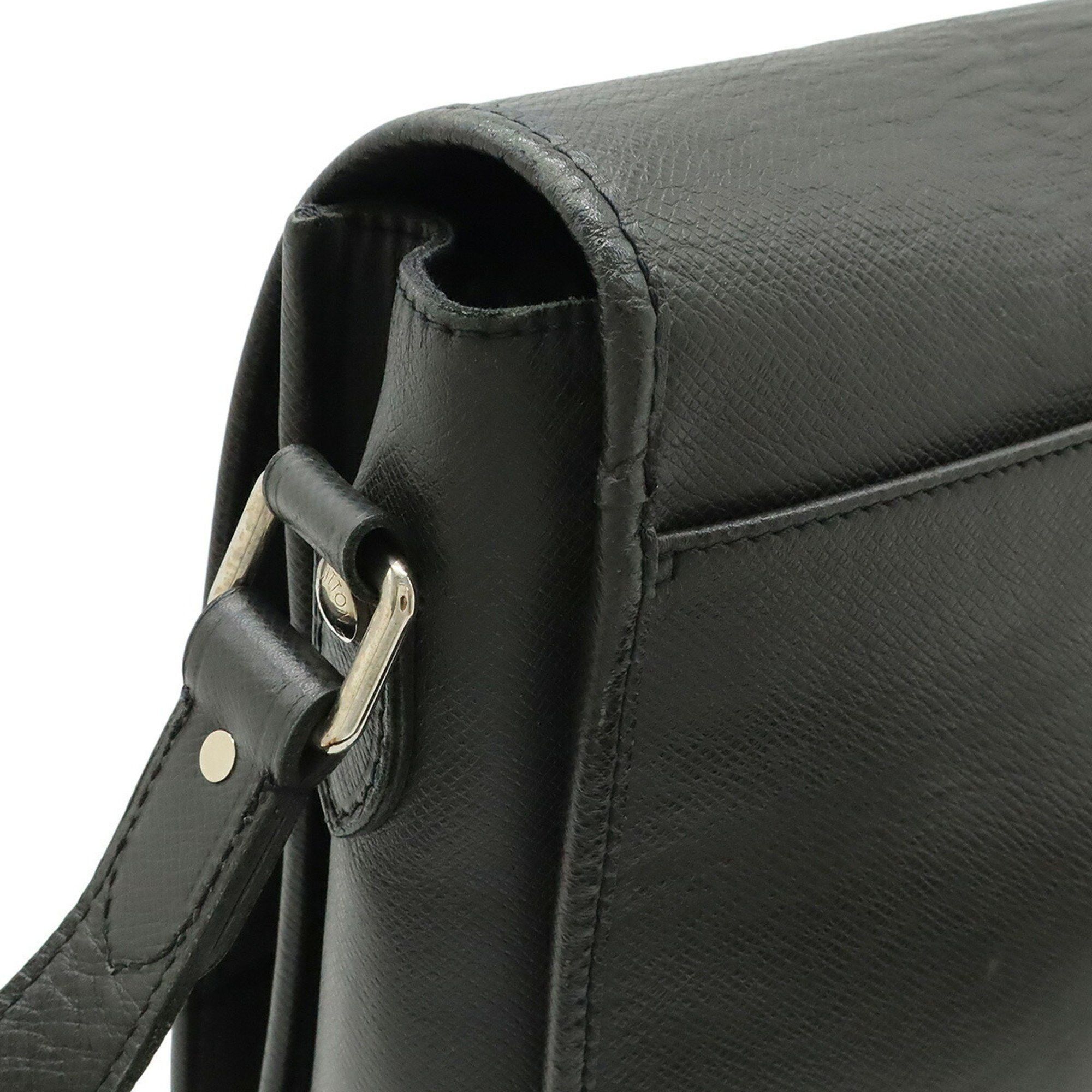 Louis Vuitton LOUIS VUITTON Taiga Andrei Shoulder Bag, Leather Ardoise Black, M32482 Size ONE SIZE - 5 Thumbnail