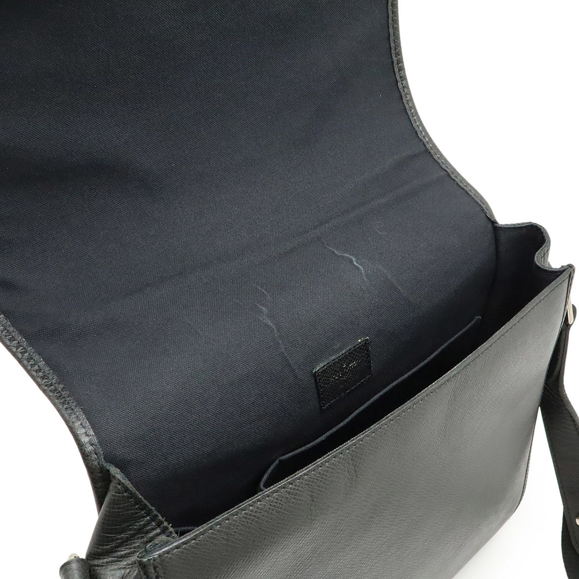 Louis Vuitton LOUIS VUITTON Taiga Andrei Shoulder Bag, Leather Ardoise Black, M32482 Size ONE SIZE - 7 Thumbnail