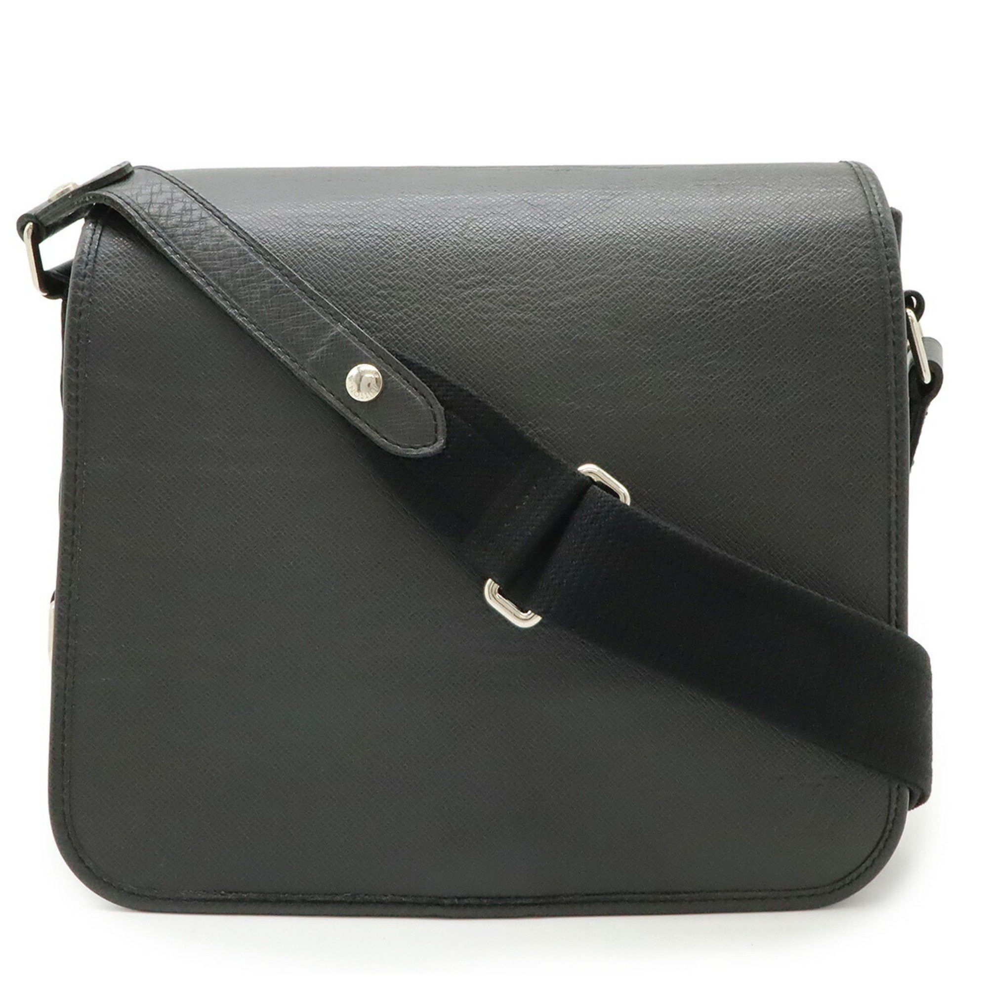 Louis Vuitton LOUIS VUITTON Taiga Andrei Shoulder Bag, Leather Ardoise Black, M32482 Size ONE SIZE - 2 Thumbnail