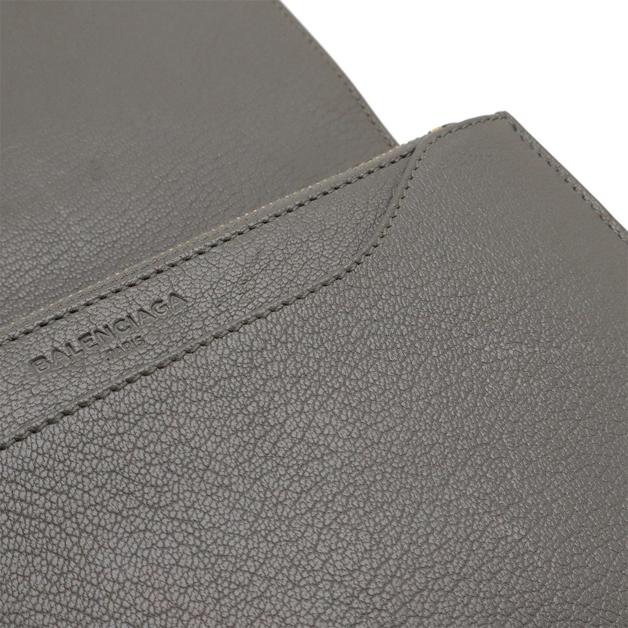 Balenciaga BALENCIAGA Classic Metallic Edge Chain Wallet Pochette Shoulder Bag Clutch Leather Gray 444169 Size ONE SIZE - 10 Thumbnail