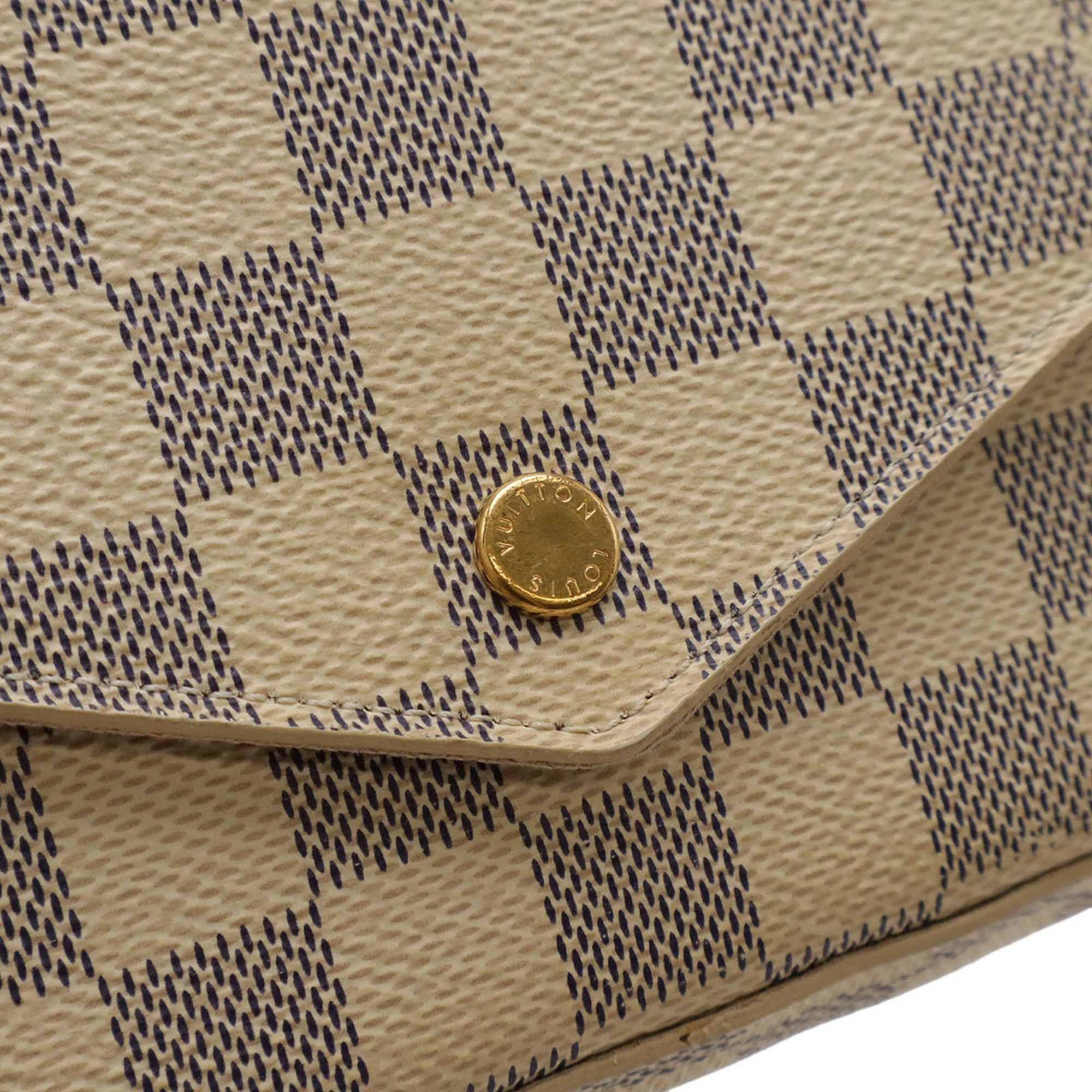 Louis Vuitton LOUIS VUITTON Damier Azur Pochette Felicie Shoulder Bag, Chain Clutch Bag N63106 Size ONE SIZE - 5 Thumbnail