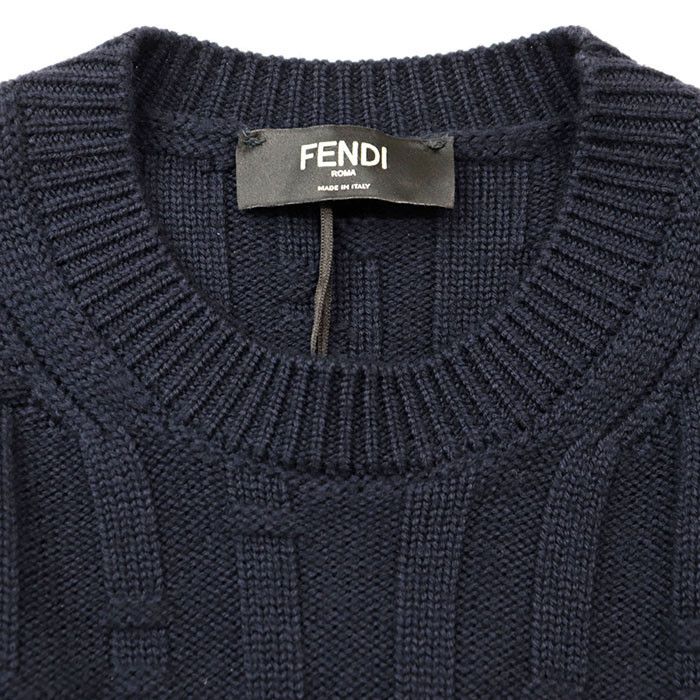 Fendi Fendi Fendi FF Logo Wool Sweater Cotton Tops FZX062AQL1 DUTY FREE for USA Size ONE SIZE - 2 Thumbnail