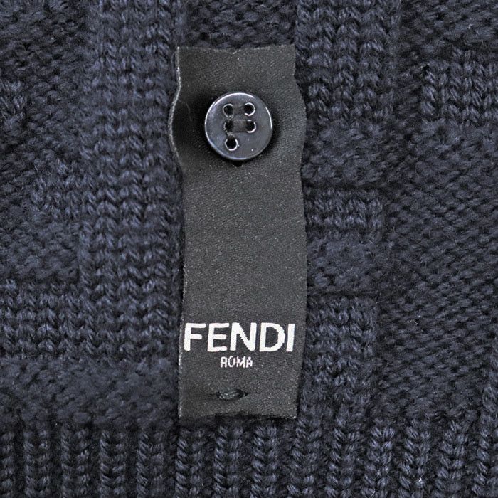 Fendi Fendi Fendi FF Logo Wool Sweater Cotton Tops FZX062AQL1 DUTY FREE for USA Size ONE SIZE - 3 Thumbnail