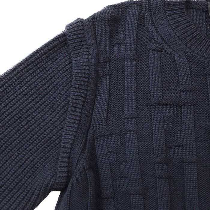 Fendi Fendi Fendi FF Logo Wool Sweater Cotton Tops FZX062AQL1 DUTY FREE for USA Size ONE SIZE - 4 Thumbnail