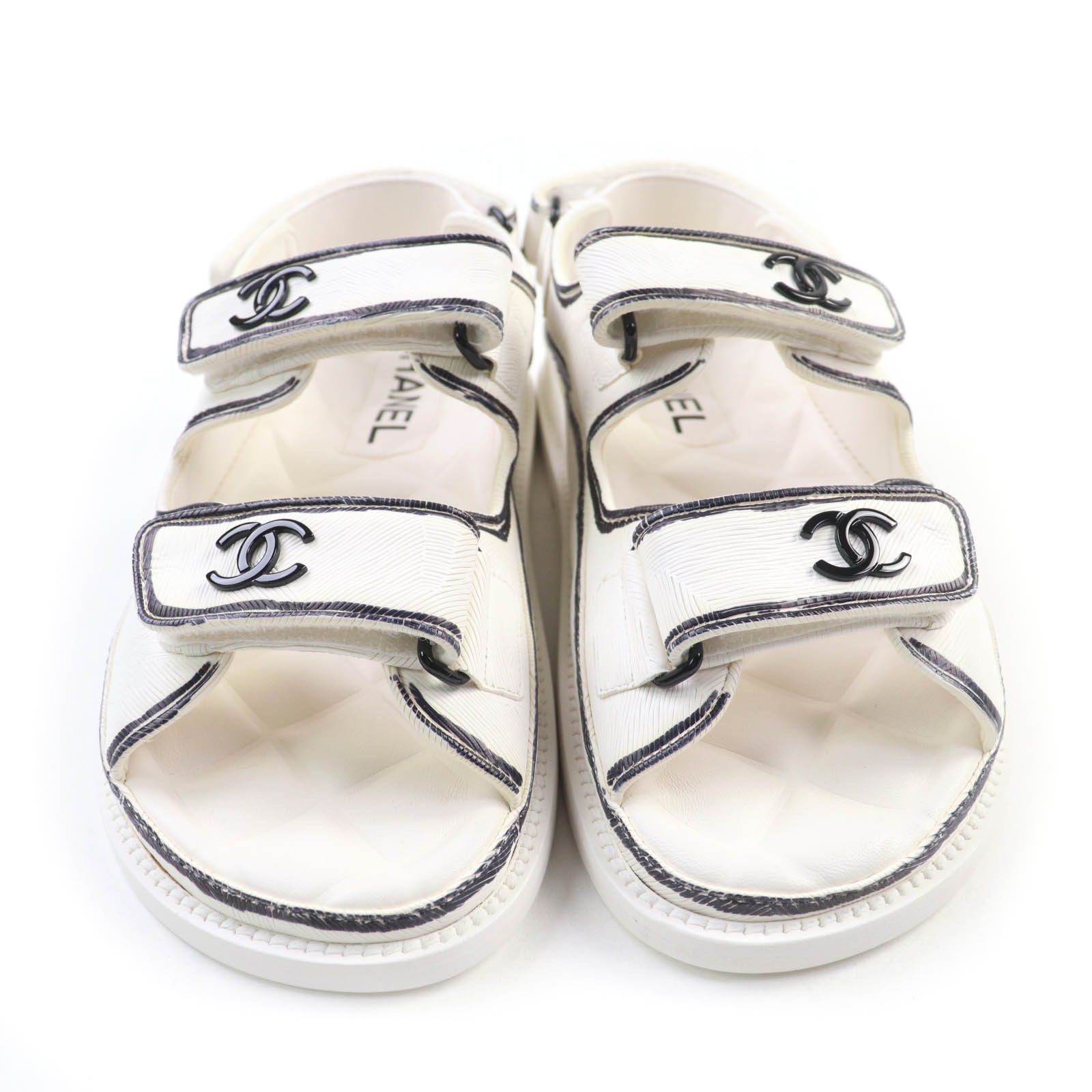 Chanel Chanel Chanel Sandals Leather Sandals Leather Shoes G35927 DUTY FREE for USA Size ONE SIZE - 4 Thumbnail