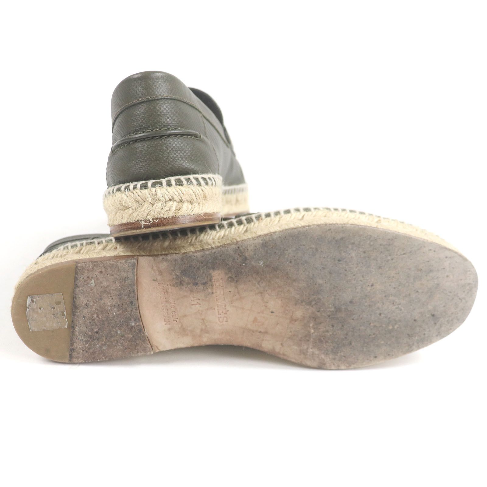 Hermes Hermes Hermes Trip H logo motif Leather Espadrilles Leather Shoes DUTY FREE for USA Size ONE SIZE - 5 Thumbnail