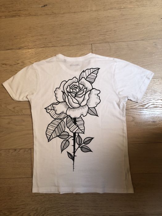 off white rose tee