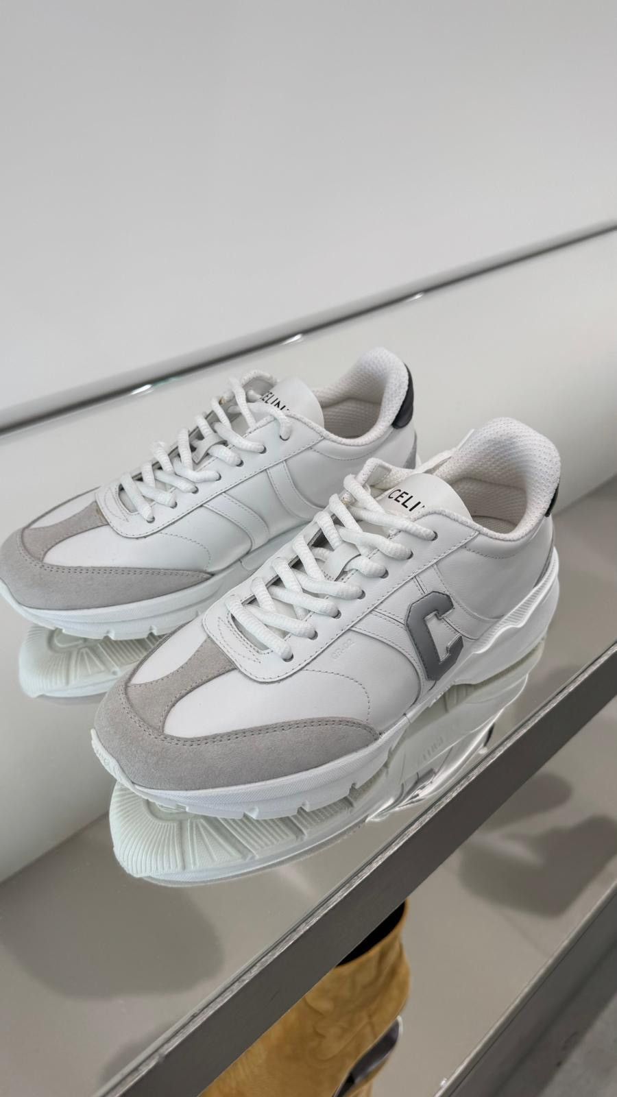 Celine Celine Cr-02 Leather Sneaker Gray Logo Size US 7 / IT 37 - 2 Thumbnail