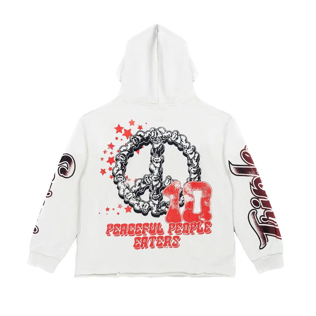 TRIPLE SEVENS All Star Hoodie White Red Size M / US 6-8 / IT 42-44 - 2 Thumbnail