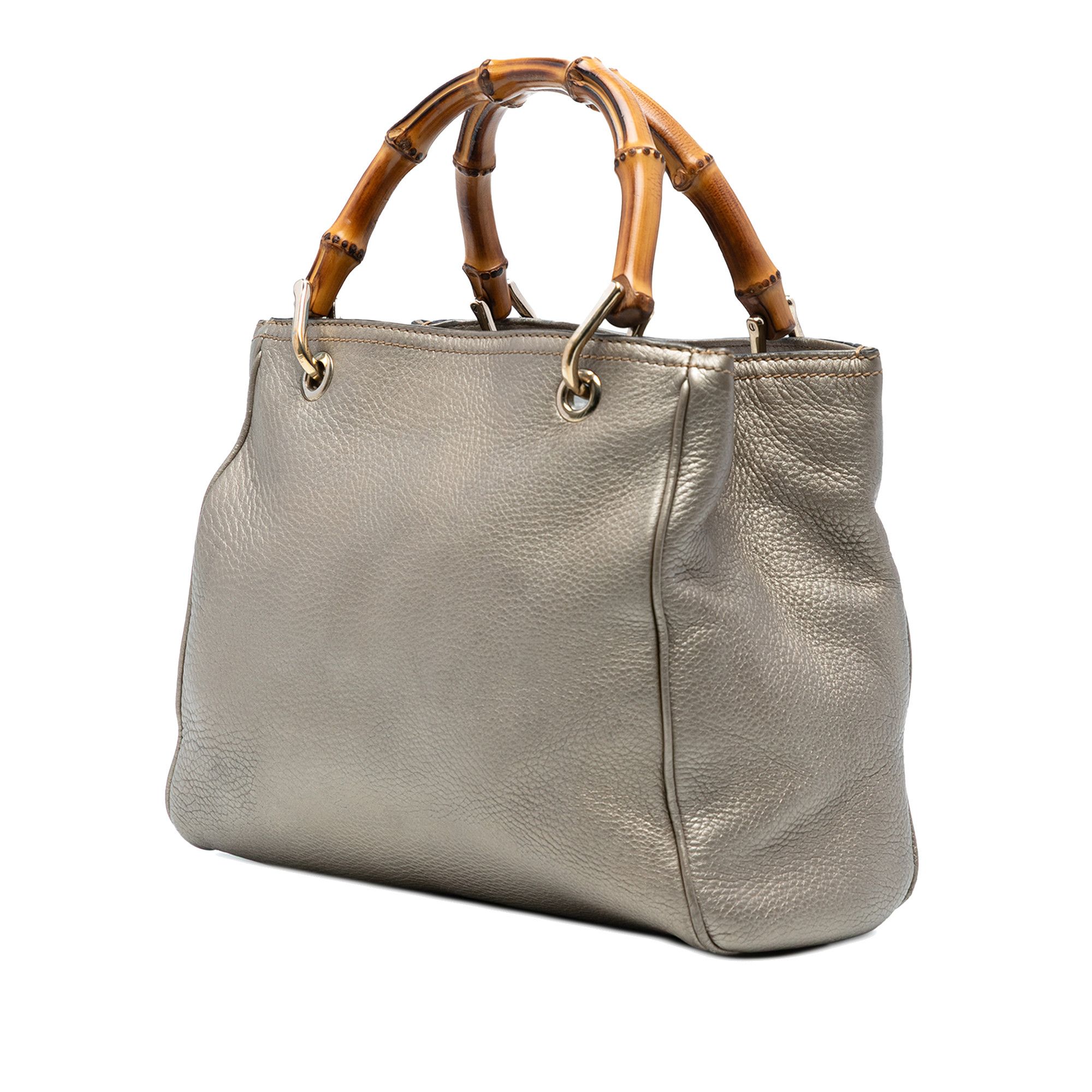 Gucci Gucci Small Calfskin Bamboo Shopper Satchel Size ONE SIZE - 2 Thumbnail