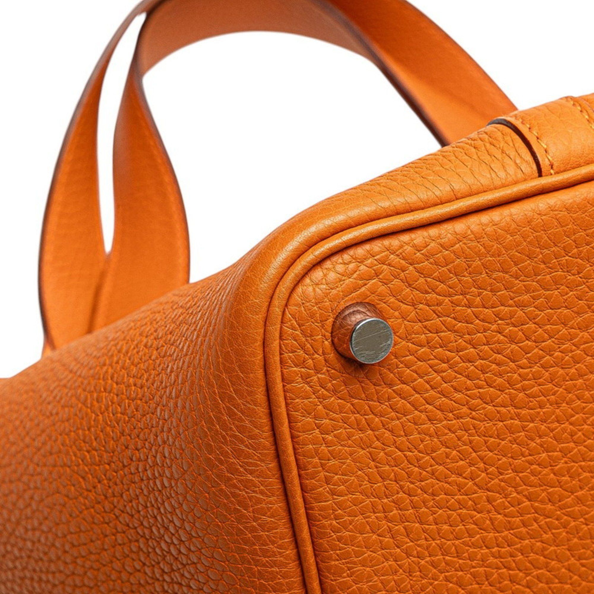 Hermes Hermès Picotin PM Handbag, Potiron Orange, Taurillon Clemence Leather, Women's, HERMES Size ONE SIZE - 4 Thumbnail
