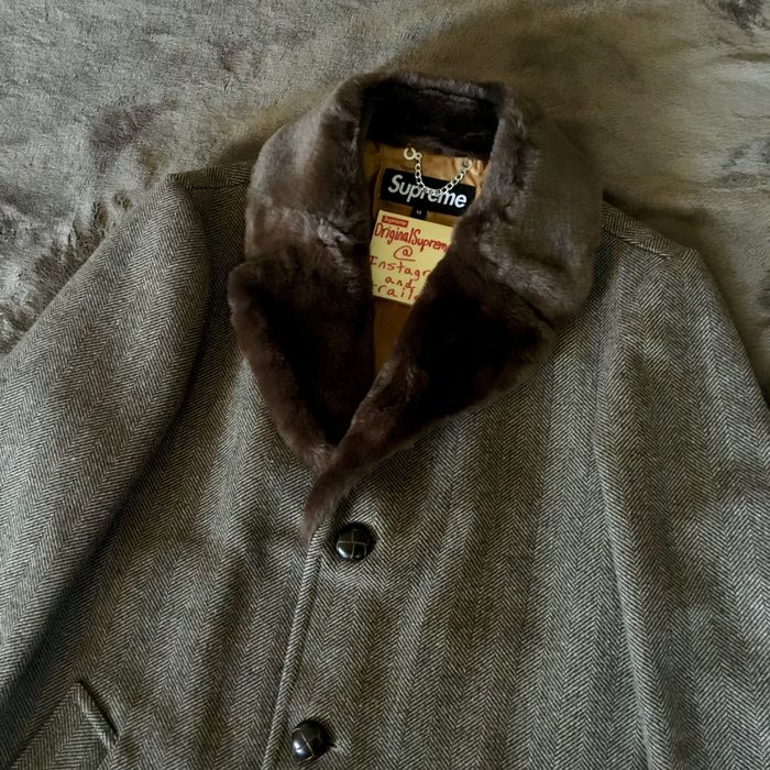 日本激安ネット通販 【Mサイズ】Supreme Fur Collar Tweed Coat