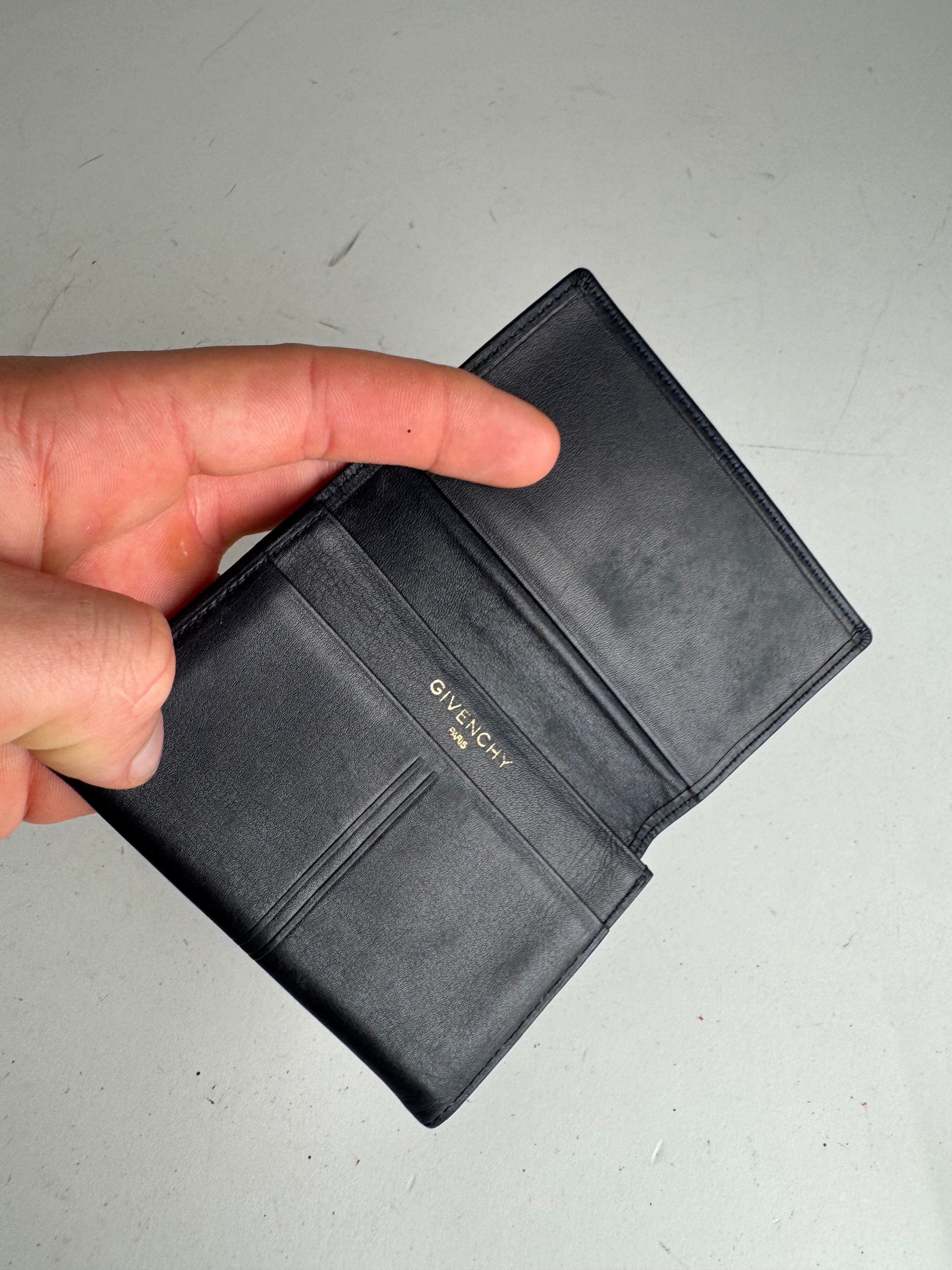 Givenchy Vintage Leather Card Holder Navy Size ONE SIZE - 3 Thumbnail
