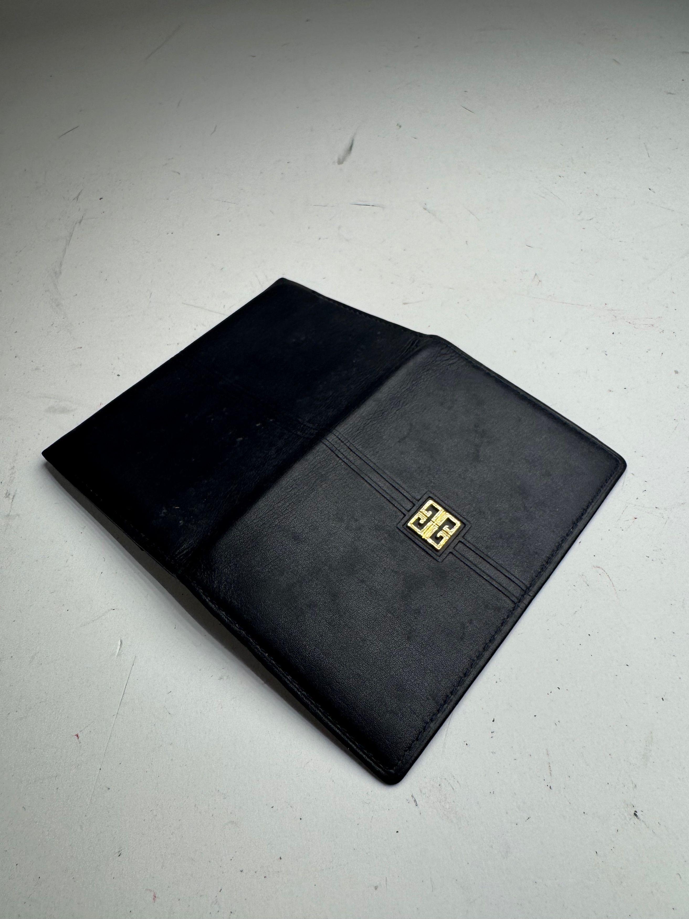 Givenchy Vintage Leather Card Holder Navy Size ONE SIZE - 7 Thumbnail