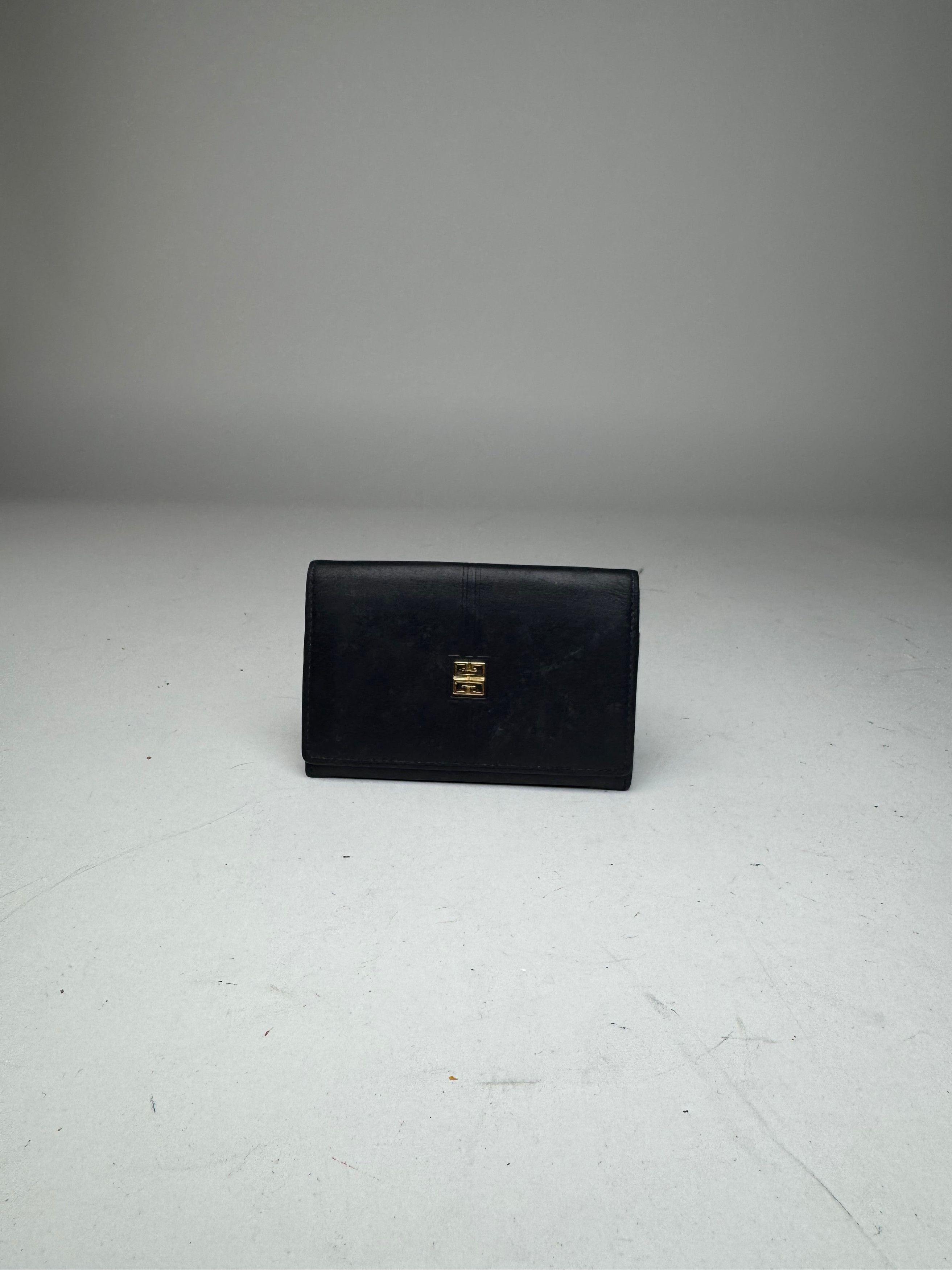 Givenchy Vintage Leather Card Holder Navy Size ONE SIZE - 6 Thumbnail