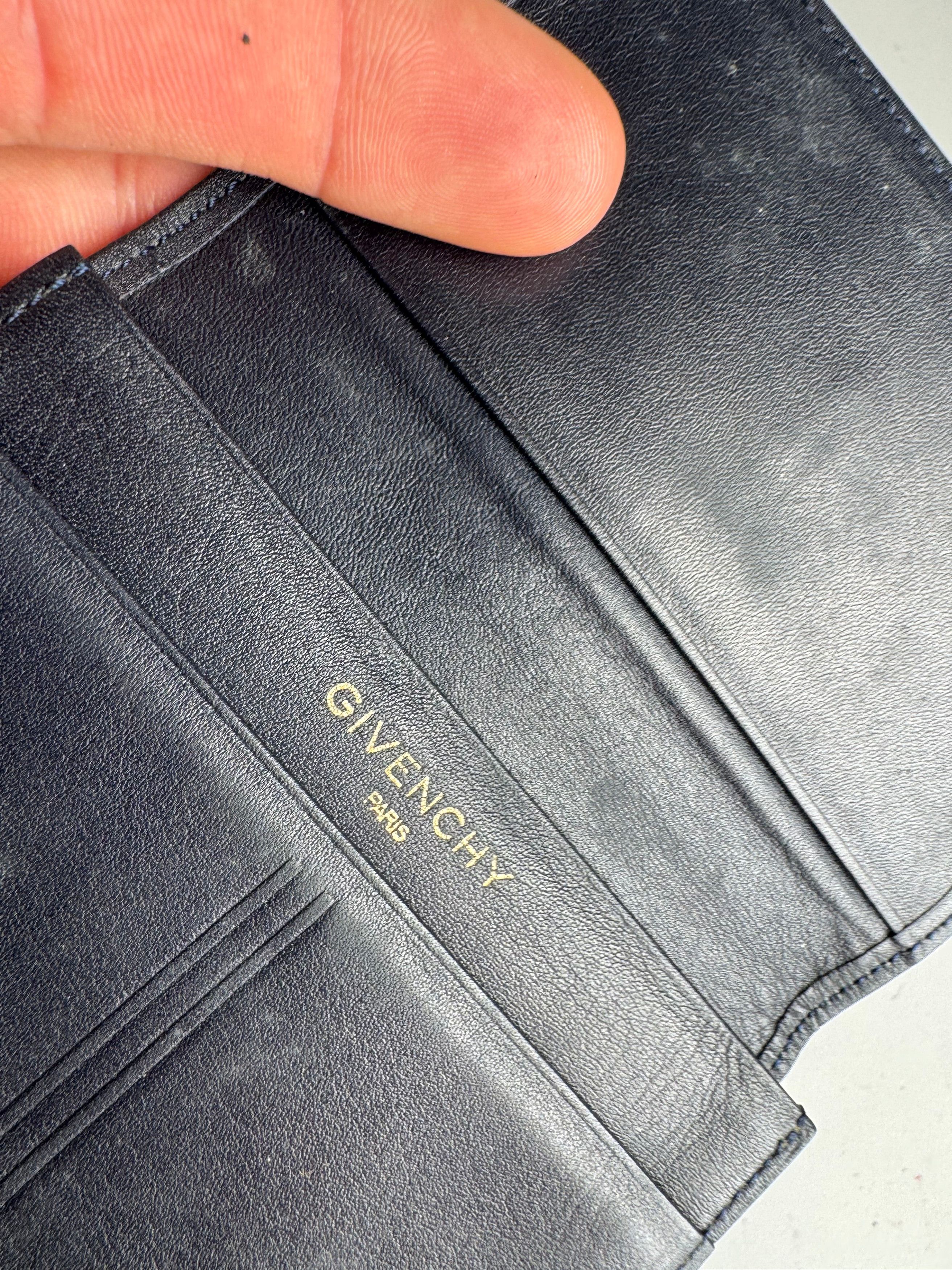 Givenchy Vintage Leather Card Holder Navy Size ONE SIZE - 4 Thumbnail