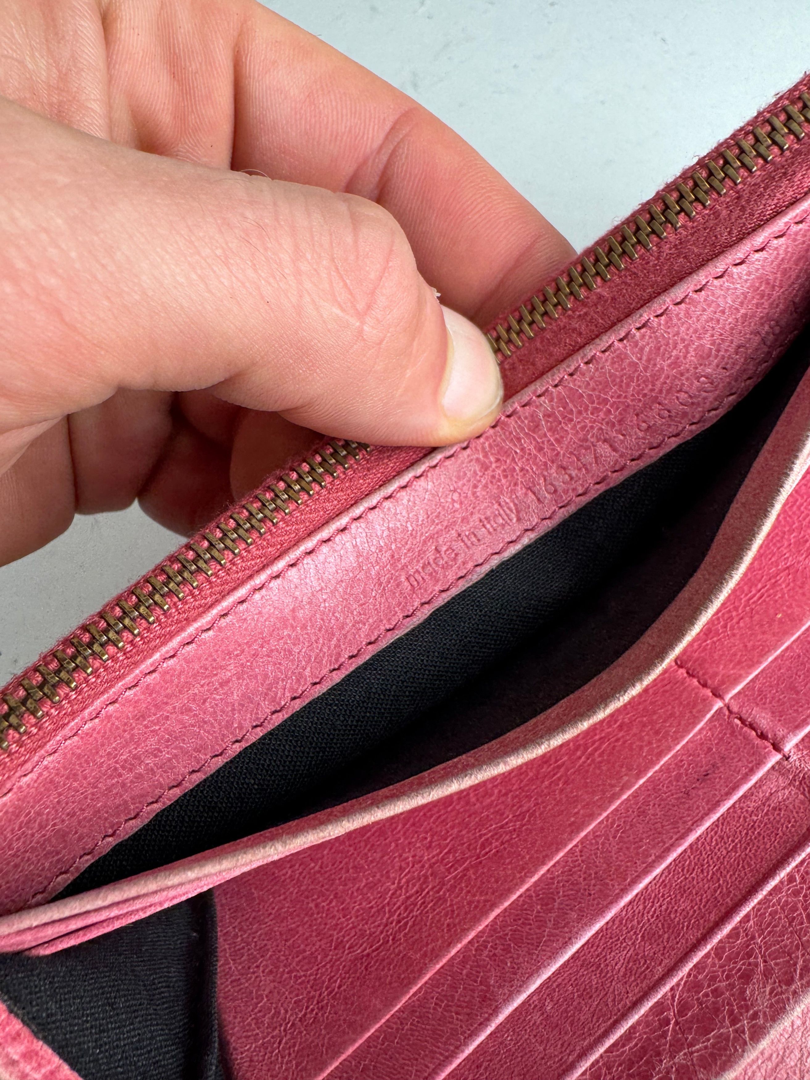 Balenciaga Vintage City Leather Wallet Pink Size ONE SIZE - 7 Thumbnail
