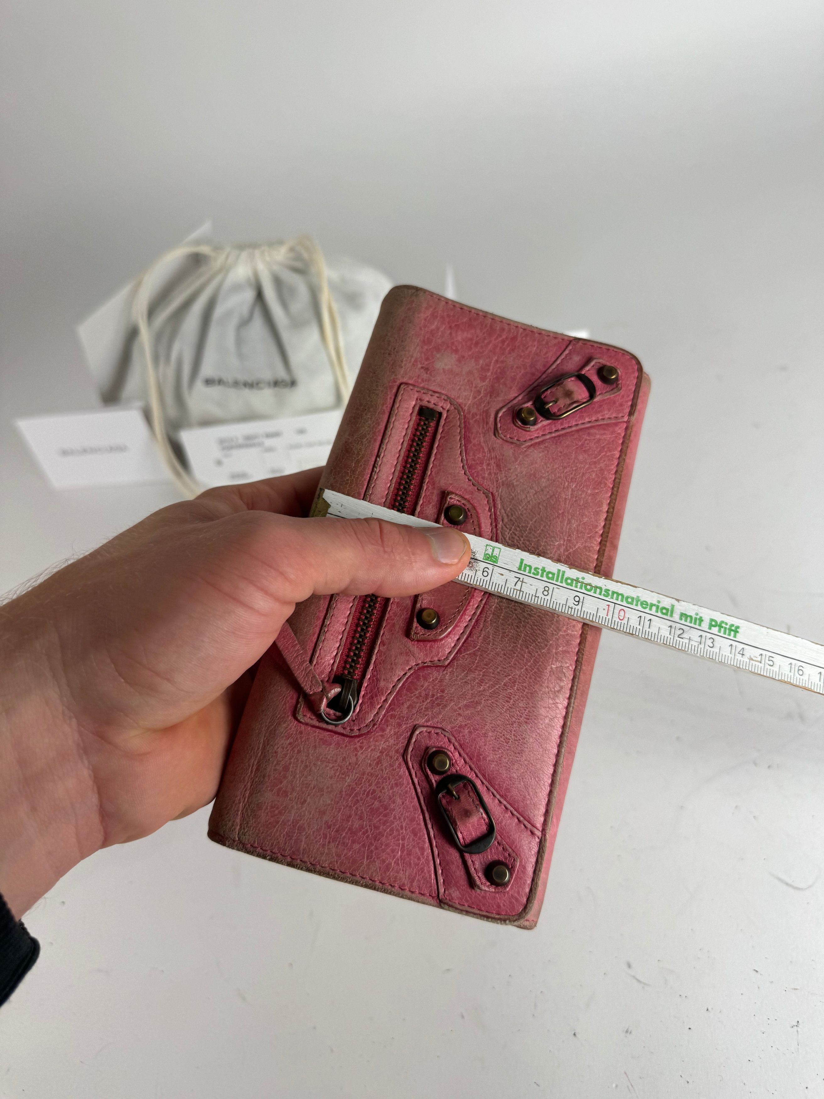 Balenciaga Vintage City Leather Wallet Pink Size ONE SIZE - 11 Thumbnail