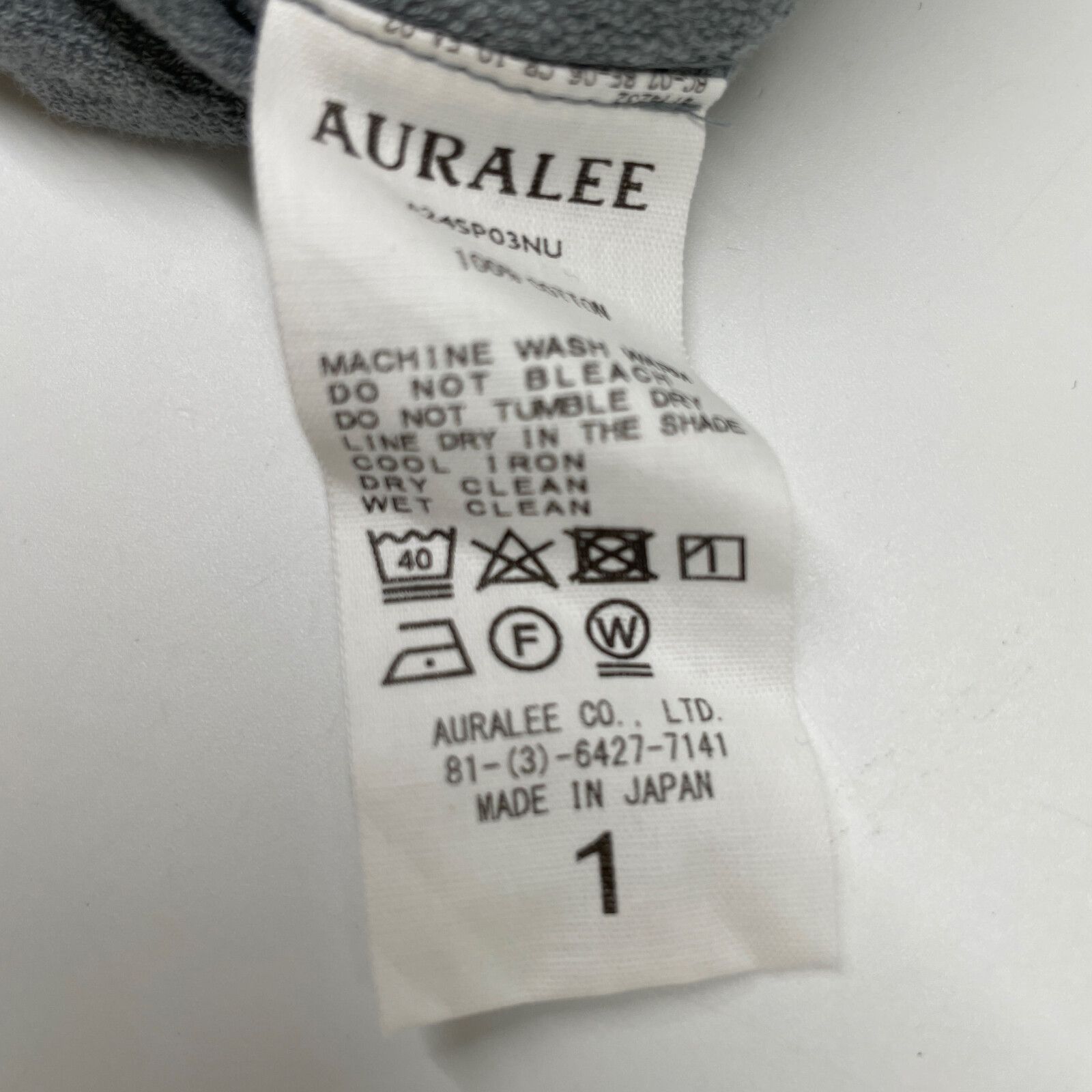 Other Other AURALEE A24SP03NU Cotton Half Sleeve Top Cotton Tops A24SP03NU DUTY FREE for USA Size ONE SIZE - 5 Thumbnail