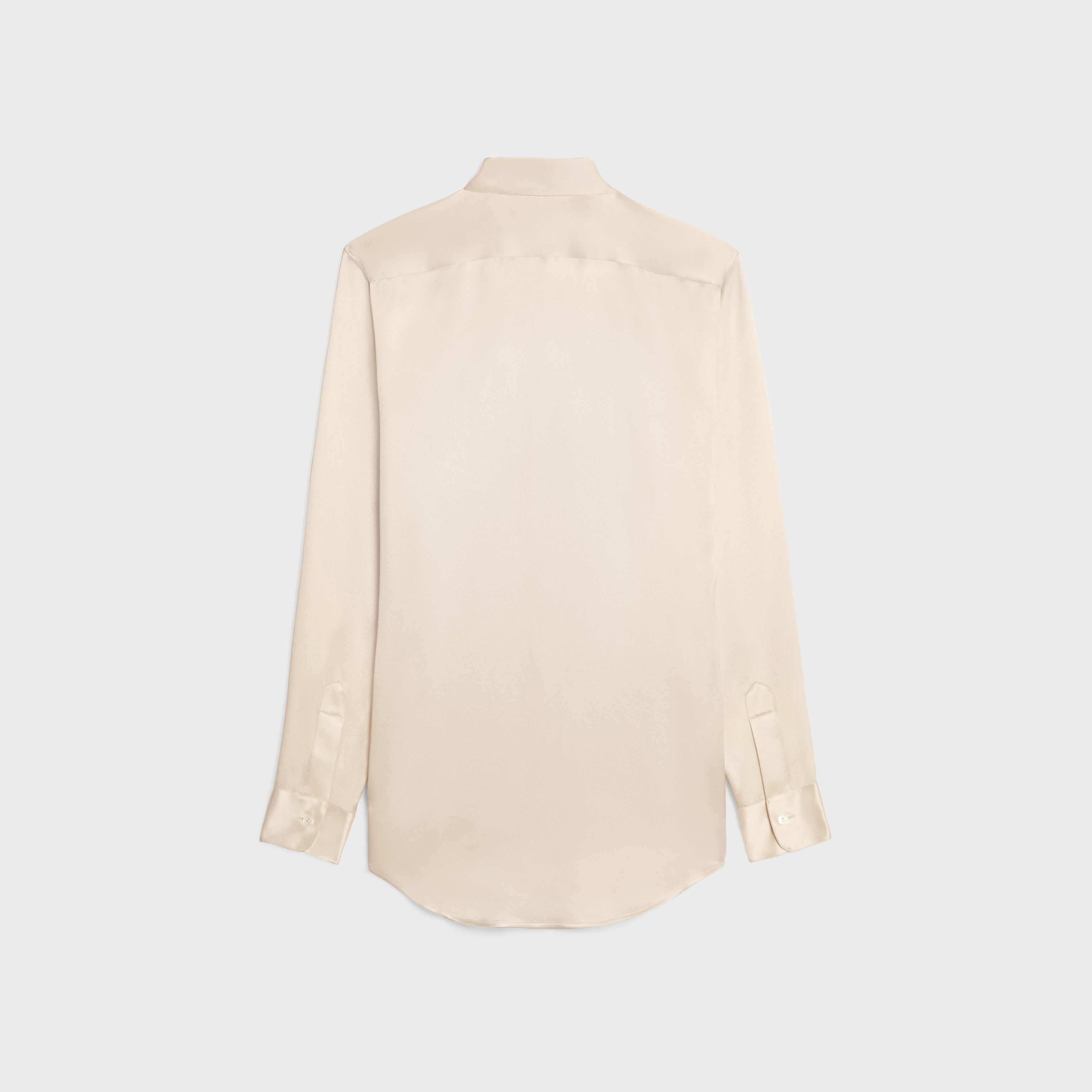 Celine romy shirt in satin silk off white Size S / US 4 / IT 40 - 2 Thumbnail