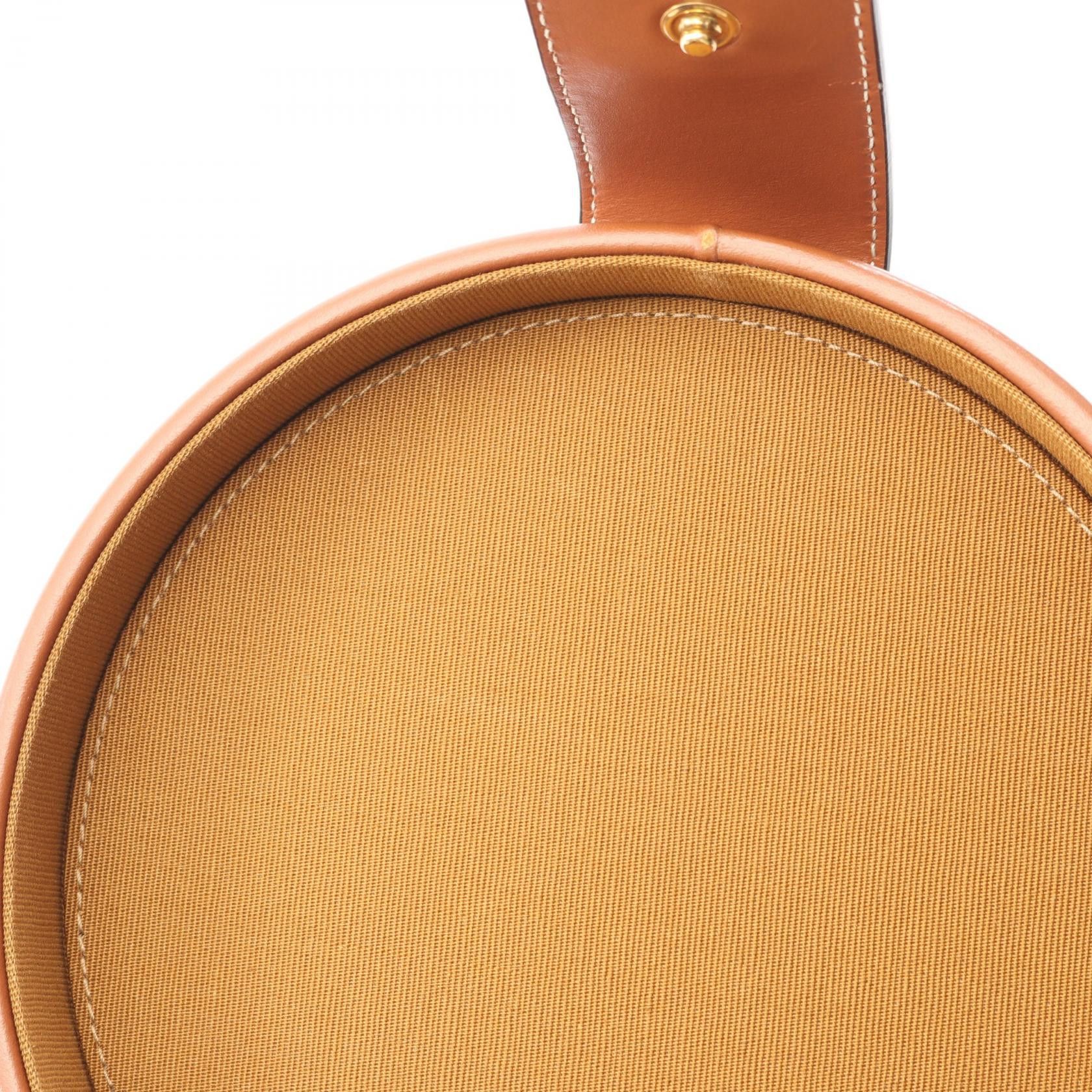Celine Celine Celine Tambour Medium Triomphe PVC Coated Canvas Leather Shoulder Bag Canvas Shoulder Bag DUTY FREE for USA Size ONE SIZE - 5 Thumbnail