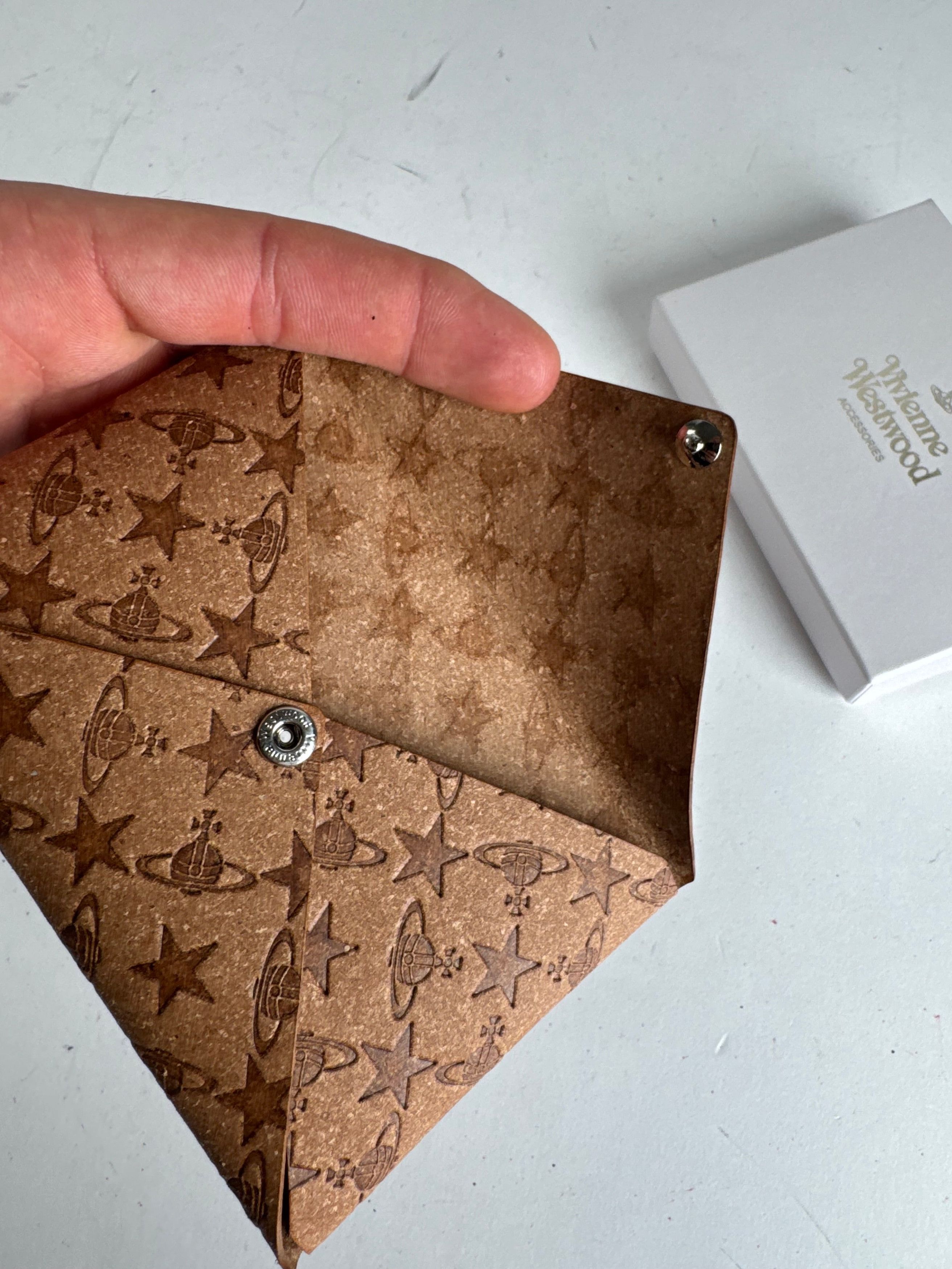Vivienne Westwood Vintage Vegan Leather Monogram Card Holder Brown Size ONE SIZE - 5 Thumbnail