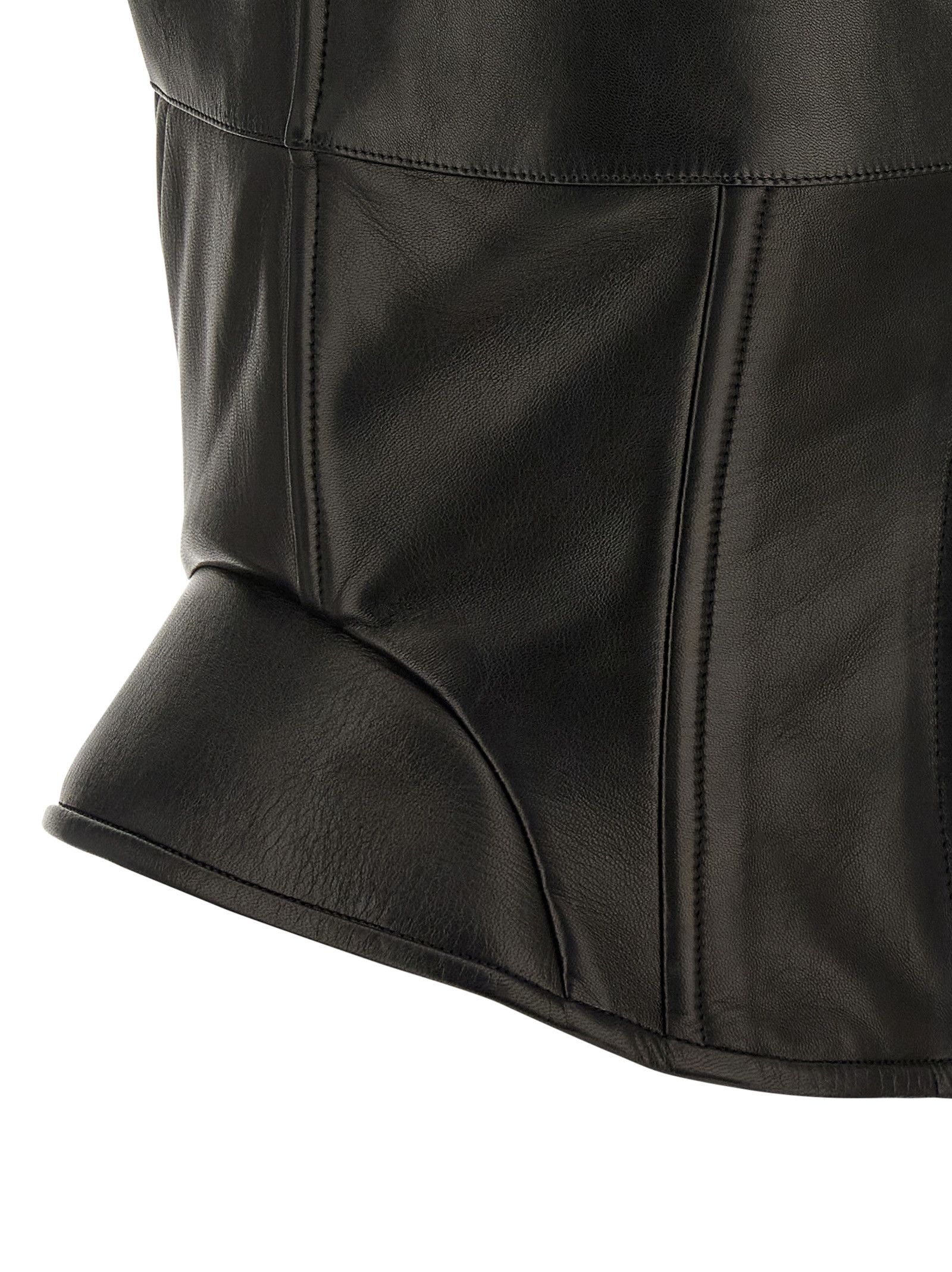 Ermanno Scervino Peplos leather top Size M / US 6-8 / IT 42-44 - 4 Thumbnail