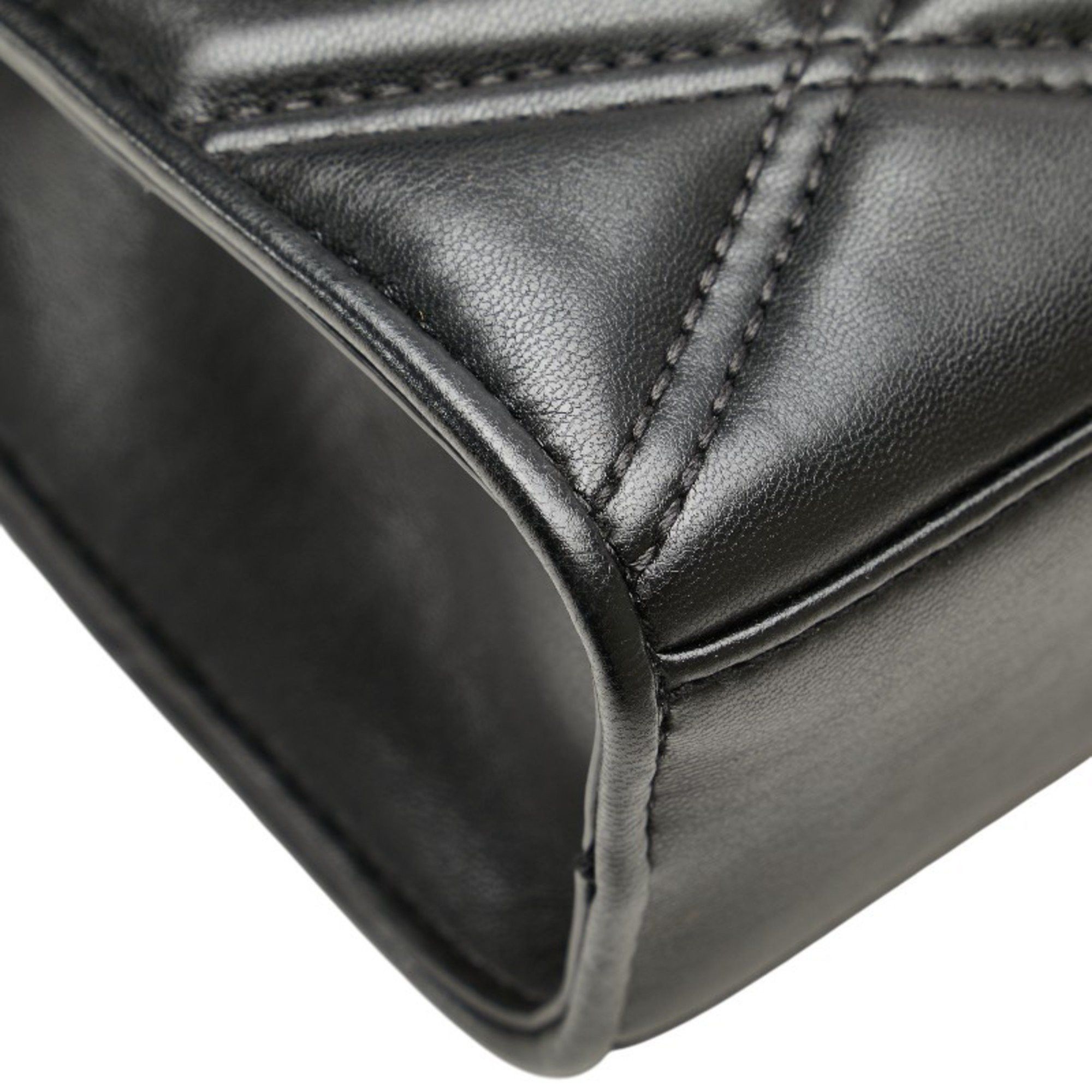 Michael Kors Michael Kors Serena Quilted Chain Shoulder Bag 35S2GNRL2U in Black Faux Leather Size ONE SIZE - 4 Thumbnail