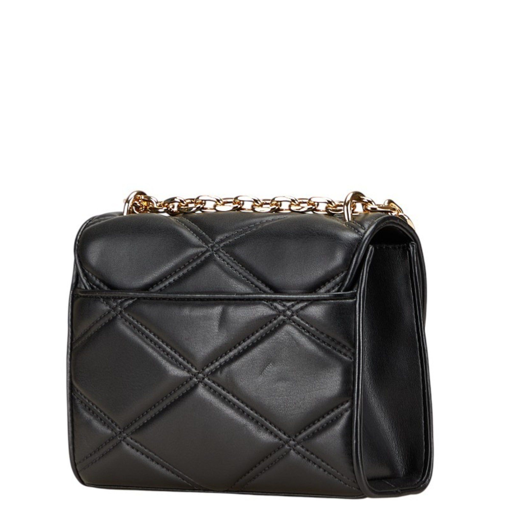 Michael Kors Michael Kors Serena Quilted Chain Shoulder Bag 35S2GNRL2U in Black Faux Leather Size ONE SIZE - 2 Thumbnail