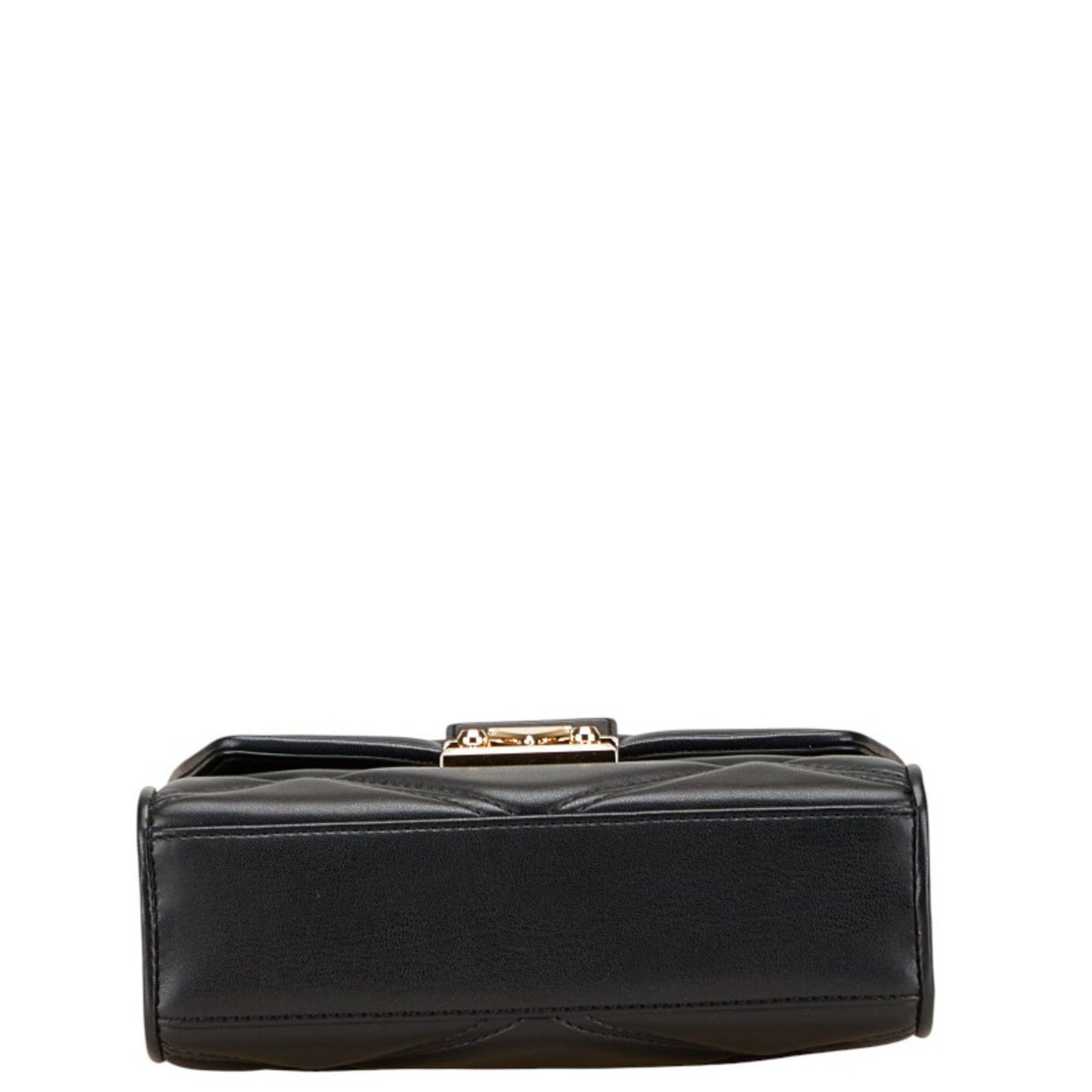 Michael Kors Michael Kors Serena Quilted Chain Shoulder Bag 35S2GNRL2U in Black Faux Leather Size ONE SIZE - 3 Thumbnail