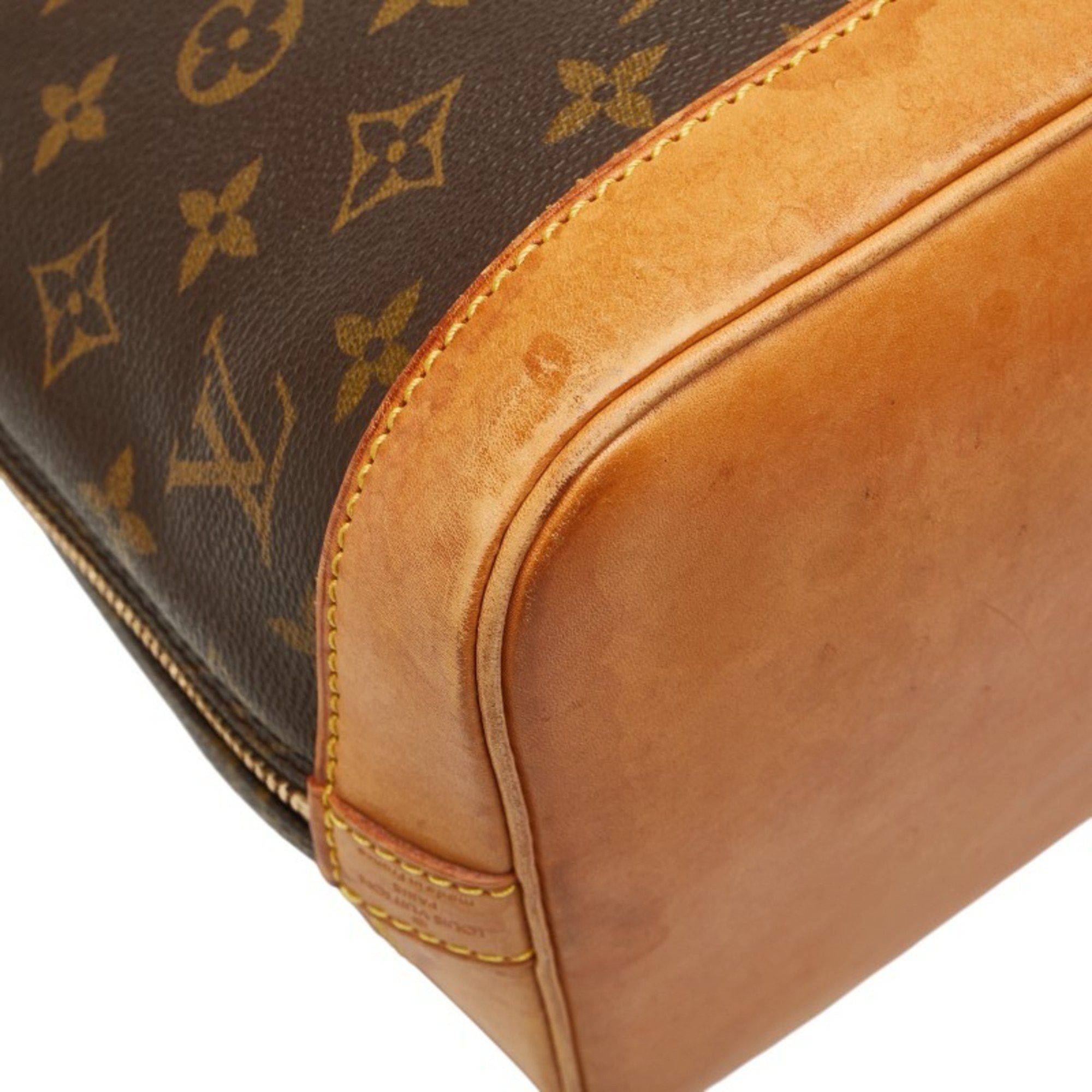Louis Vuitton Monogram Alma PM Handbag M51130 Brown Leather Women's LOUIS VUITTON