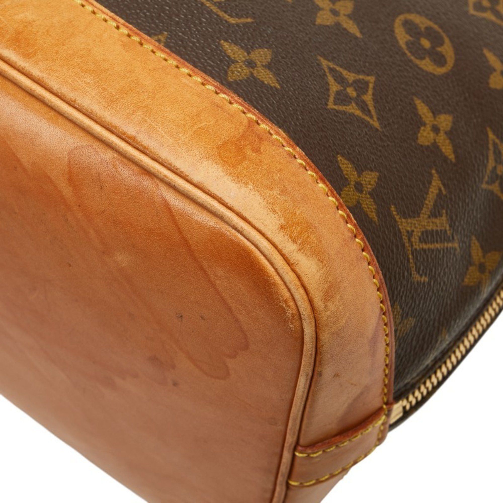 Louis Vuitton Monogram Alma PM Handbag M51130 Brown Leather Women's LOUIS VUITTON