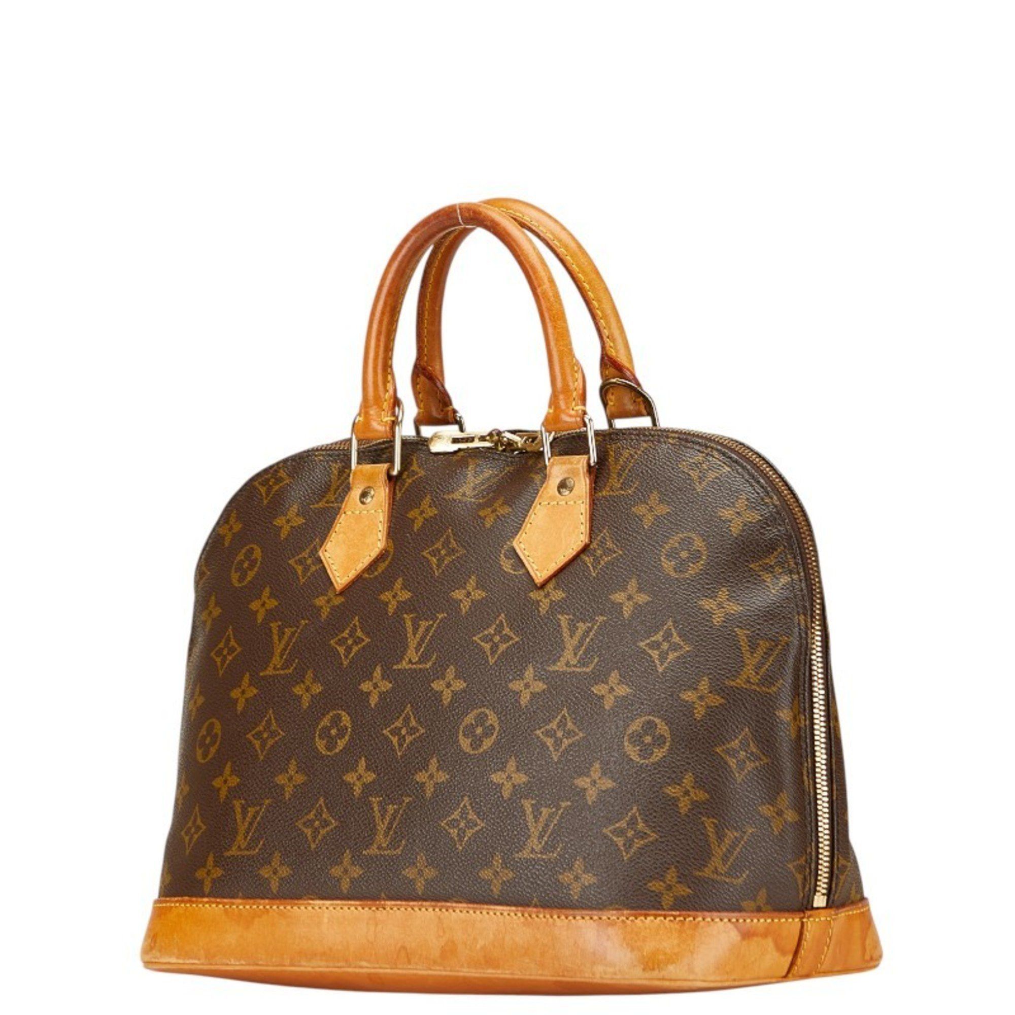 Louis Vuitton Monogram Alma PM Handbag M51130 Brown Leather Women's LOUIS VUITTON