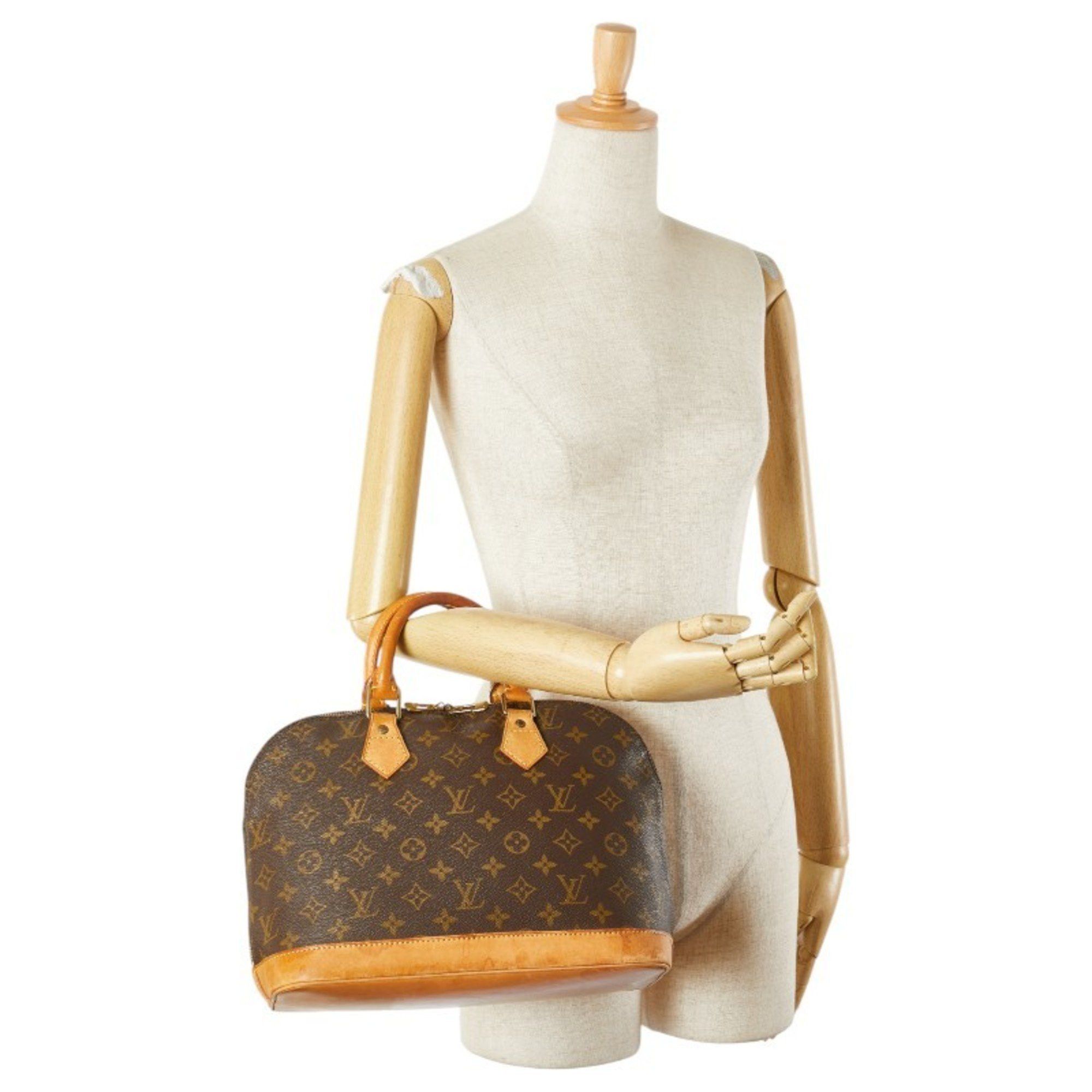 Louis Vuitton Monogram Alma PM Handbag M51130 Brown Leather Women's LOUIS VUITTON