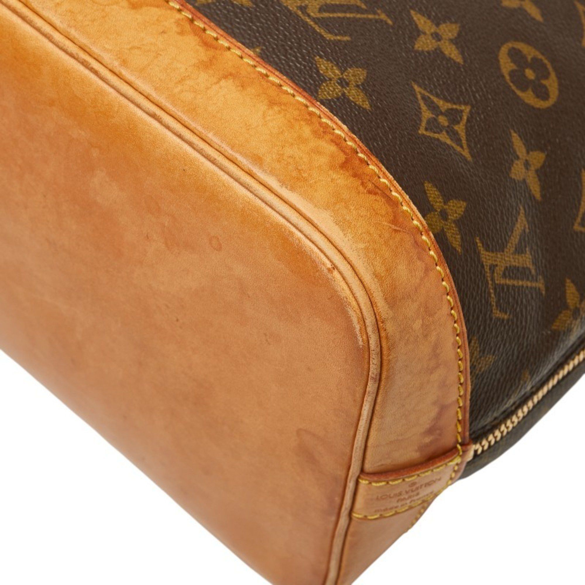 Louis Vuitton Monogram Alma PM Handbag M51130 Brown Leather Women's LOUIS VUITTON