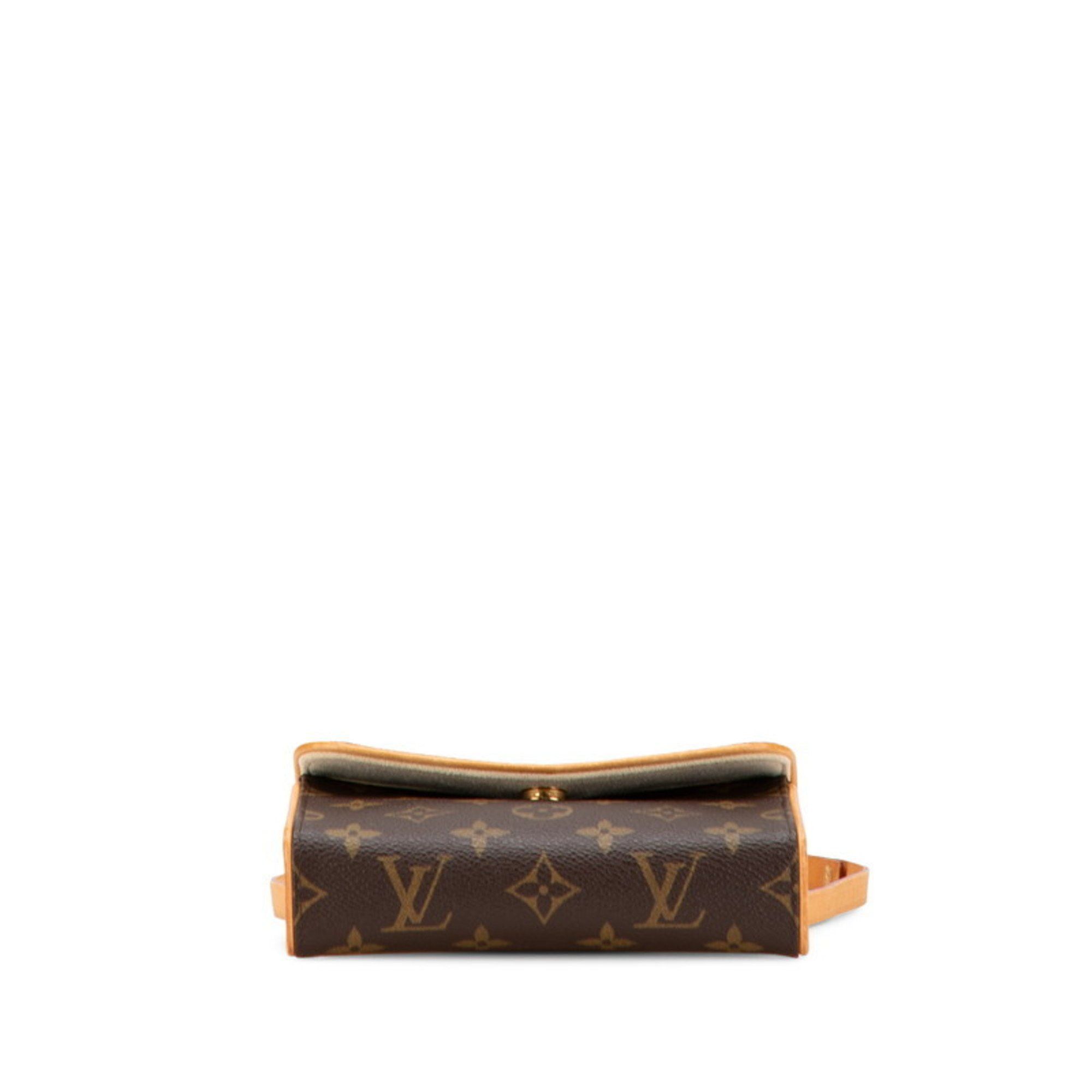 Louis Vuitton Louis Vuitton Monogram Florentine Pochette Body Bag, Waist Shoulder Bag M51855 Brown Leather Women's LOUIS VUITTON Size ONE SIZE - 3 Thumbnail