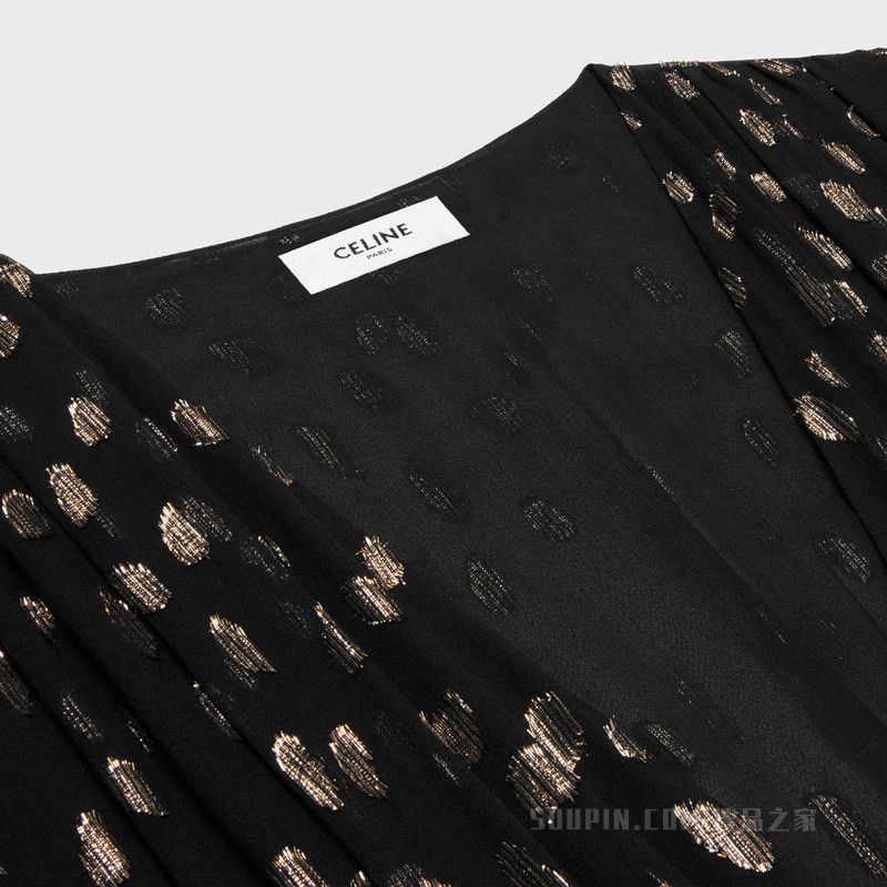 Celine long dress in fil coupe silk georgette Size L / US 10 / IT 46 - 3 Thumbnail