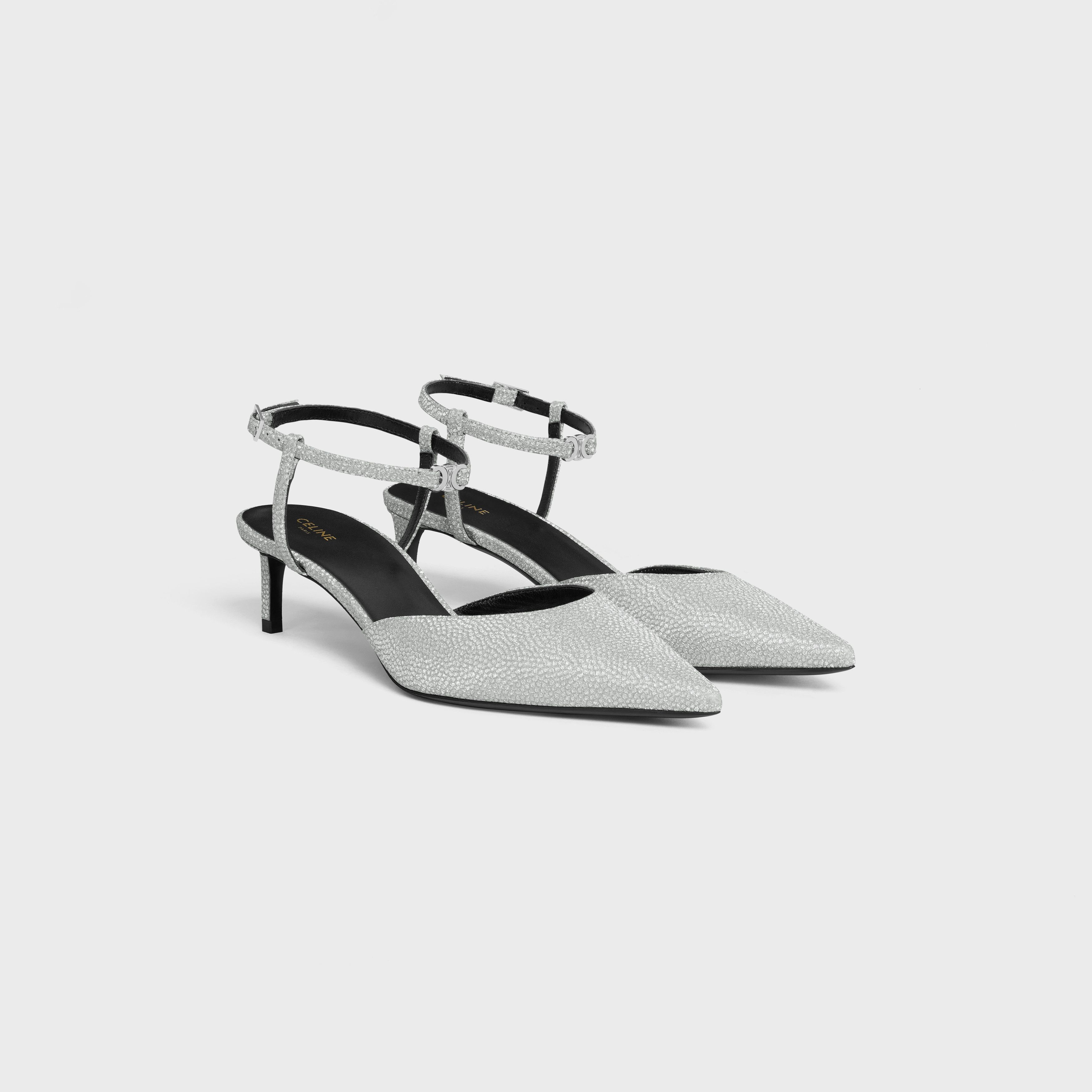 Celine CELINE KITTEN WITH STRAP TRIOMPHE in FANTASY LAMINATED CALFSKIN Size US 8 / IT 38 - 2 Thumbnail