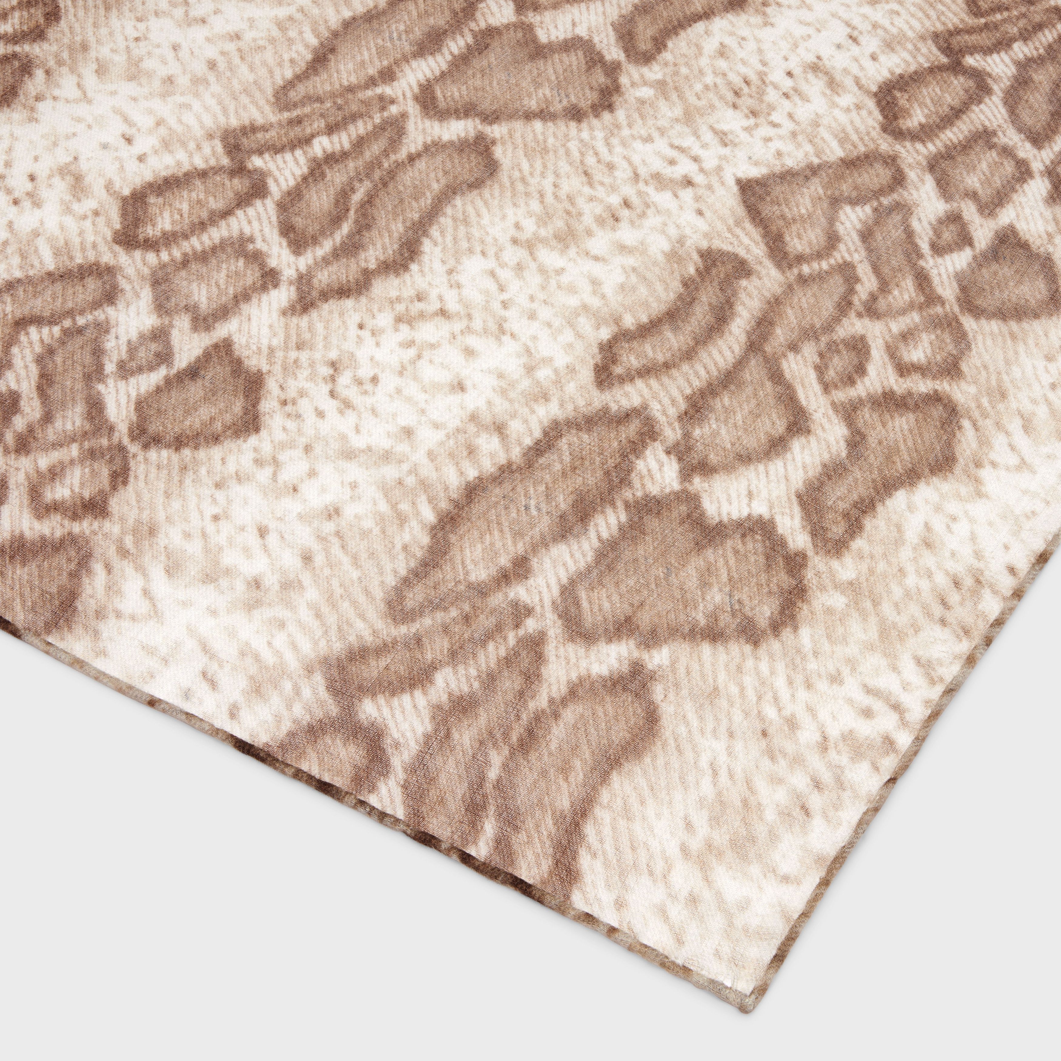 Celine stole in snake-print cashmere muslin Size ONE SIZE - 2 Thumbnail