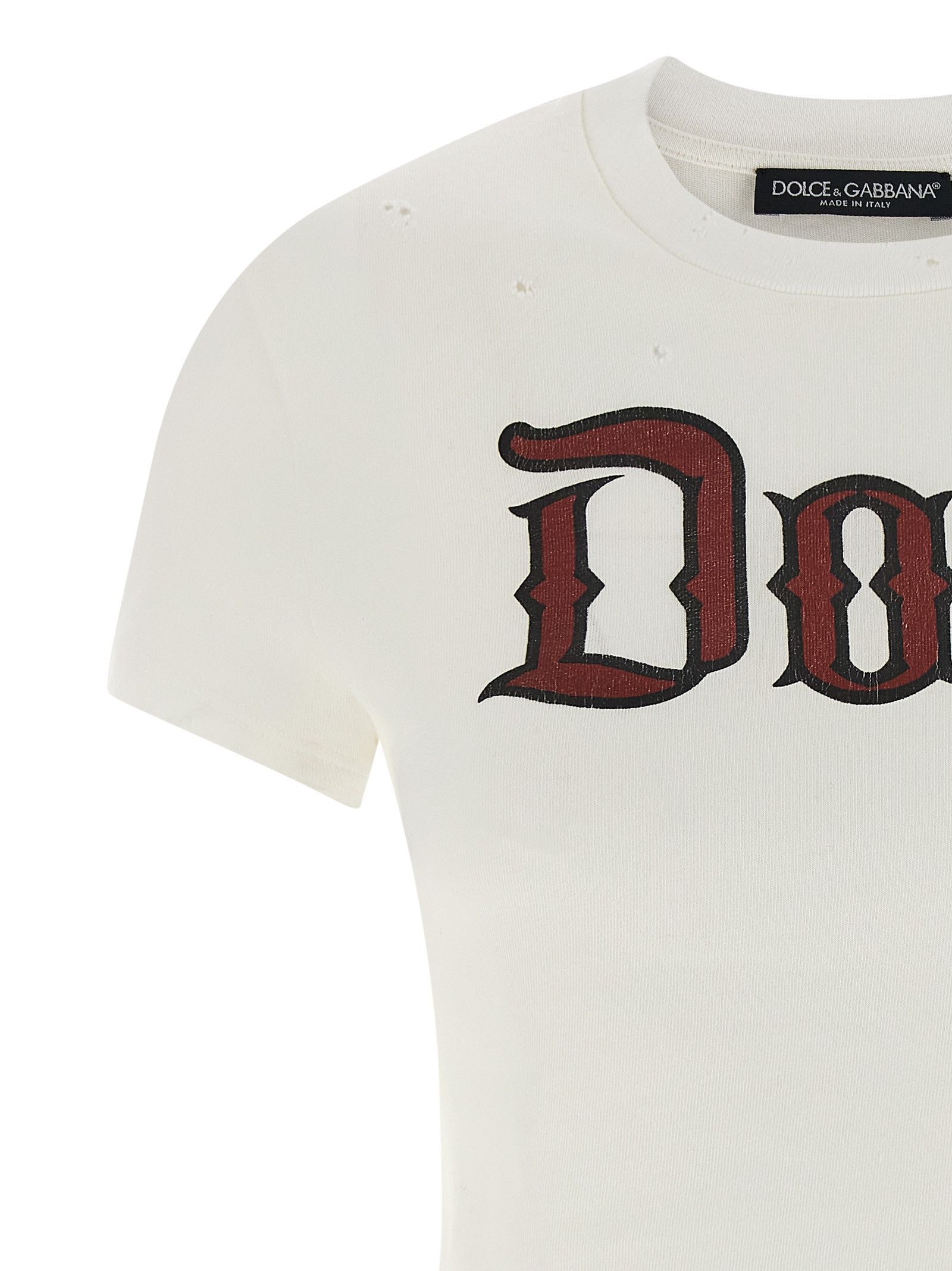 Dolce & Gabbana Used effect cotton t-shirt Size S / US 4 / IT 40 - 3 Thumbnail