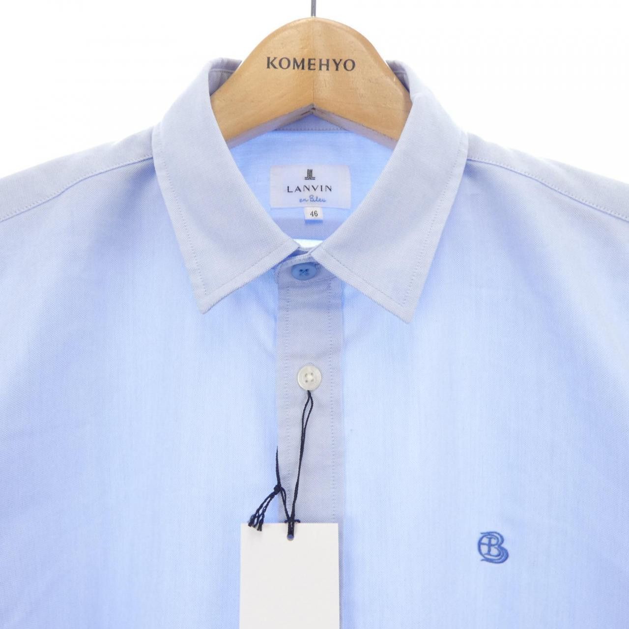 Lanvin Lanvin LANVIN en Bleu Shirt Cotton Dress Shirt DUTY FREE for USA Size ONE SIZE - 5 Thumbnail