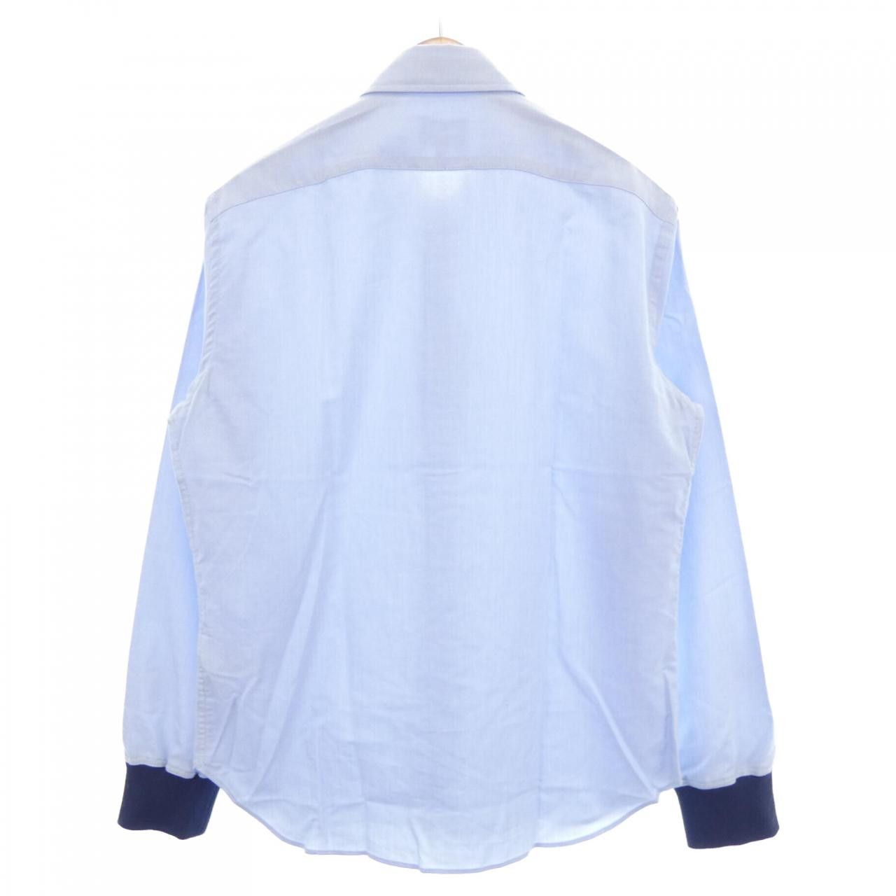 Lanvin Lanvin LANVIN en Bleu Shirt Cotton Dress Shirt DUTY FREE for USA Size ONE SIZE - 2 Thumbnail