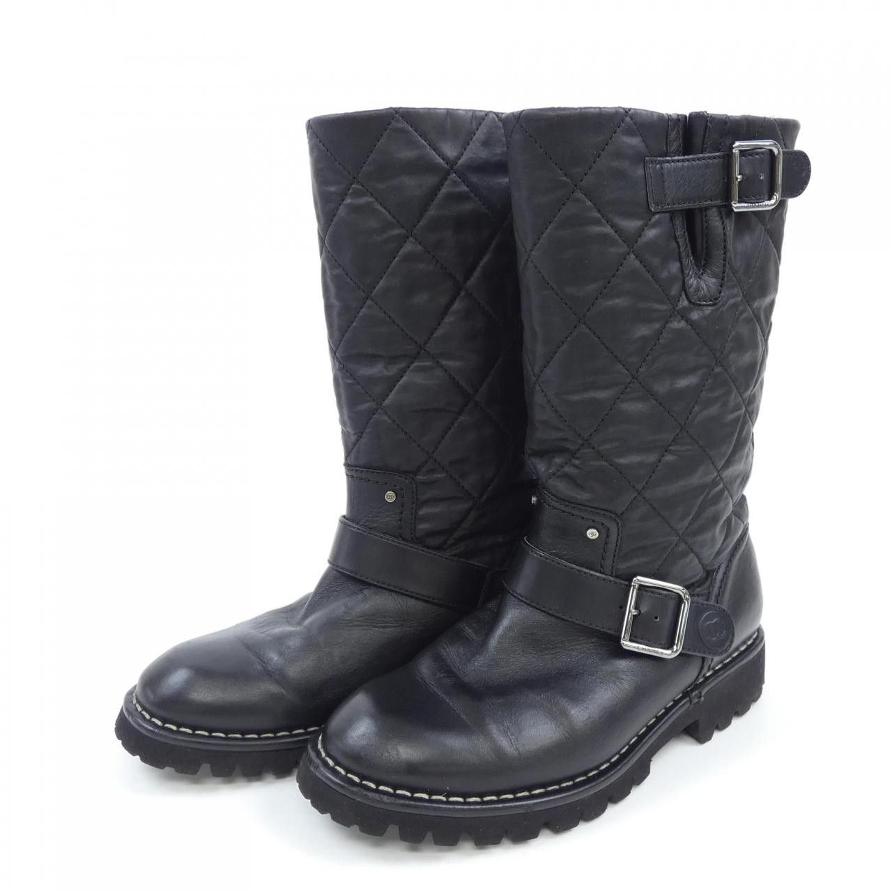 Chanel Chanel Chanel G26590 Shearling Boots Natural Material Shoes G26590 DUTY FREE for USA Size ONE SIZE - 3 Thumbnail