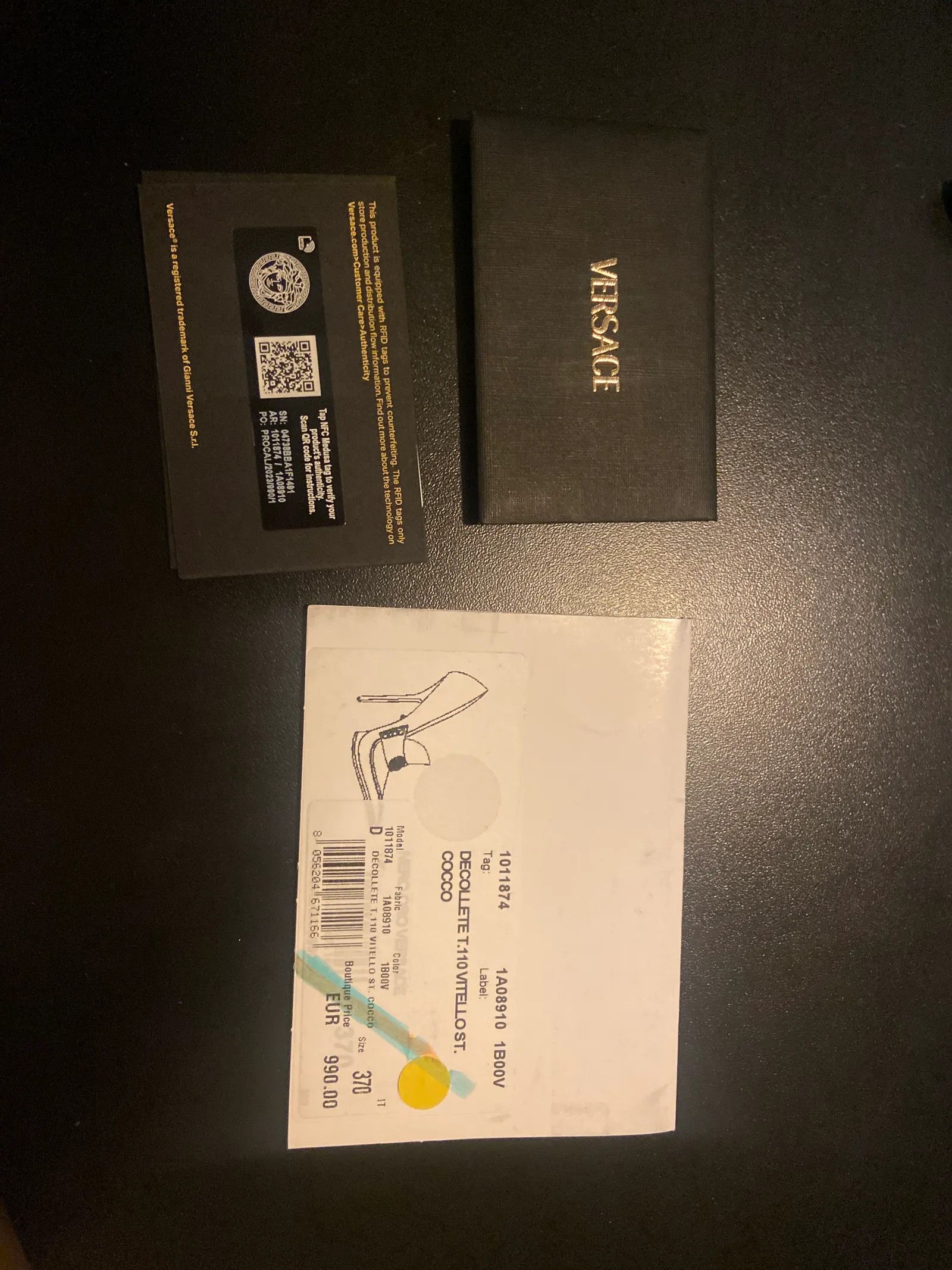 Versace Versace 110 calf leather black Versace gold Heels Size US 7 / IT 37 - 3 Thumbnail