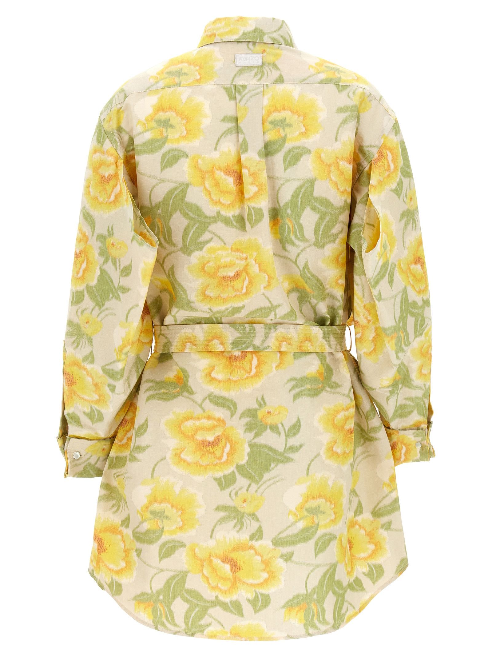 Kenzo ' Peonies Kimono sleeve' dress Size L / US 10 / IT 46 - 2 Thumbnail