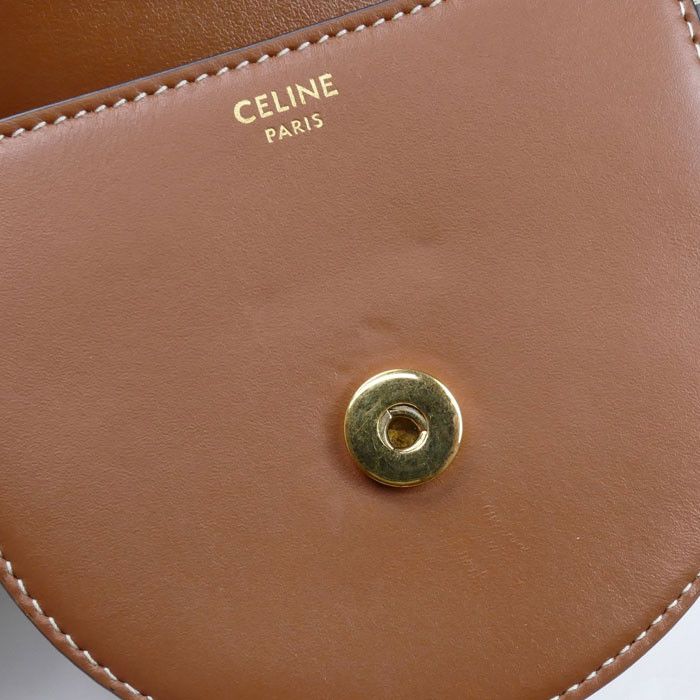 Celine Celine CELINE Mini Besace Cuir Triomphe Shoulder Bag Leather Shoulder Bag 10J303DPQ4LU DUTY FREE for USA Size ONE SIZE - 5 Thumbnail