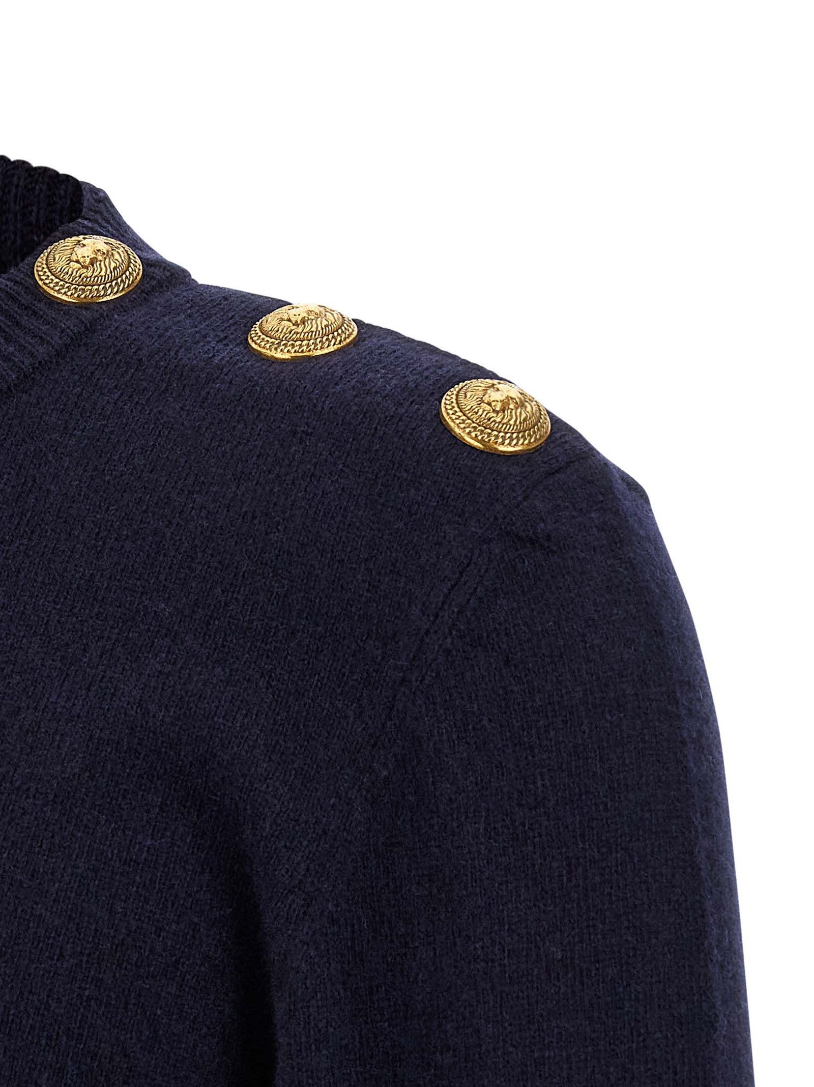 Balmain 'Leone catena' button sweater Size US XL / EU 56 / 4 - 4 Thumbnail