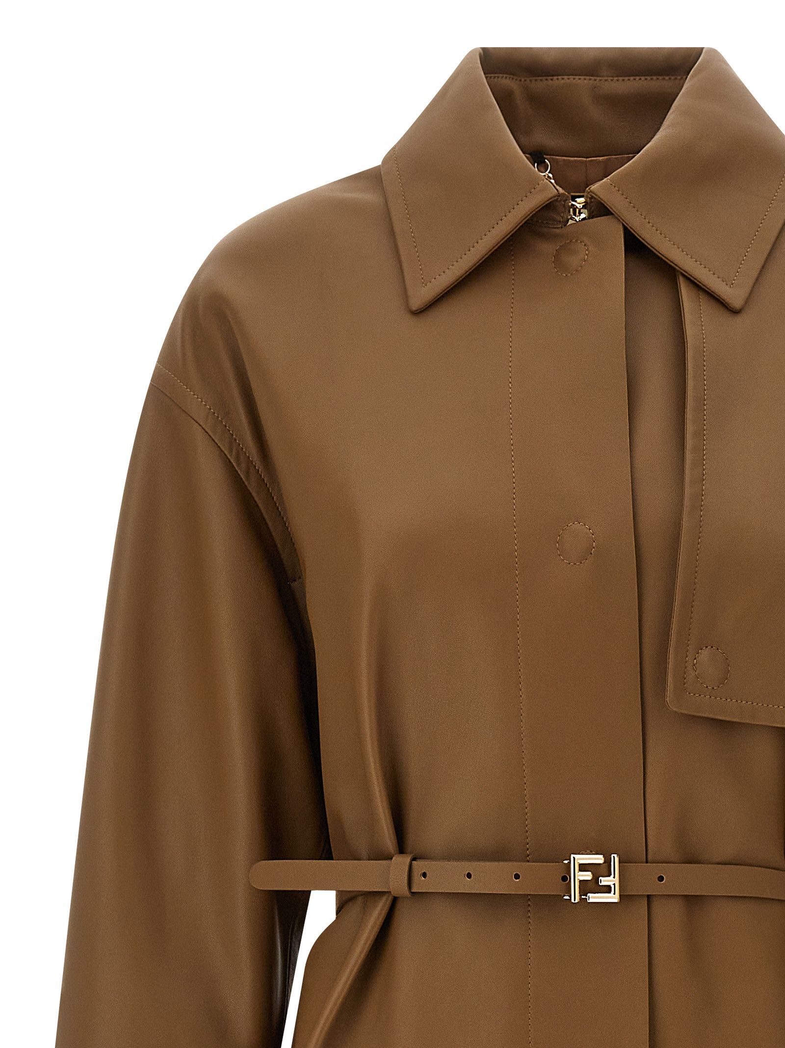 Fendi Nappa trench coat Size S / US 4 / IT 40 - 3 Thumbnail