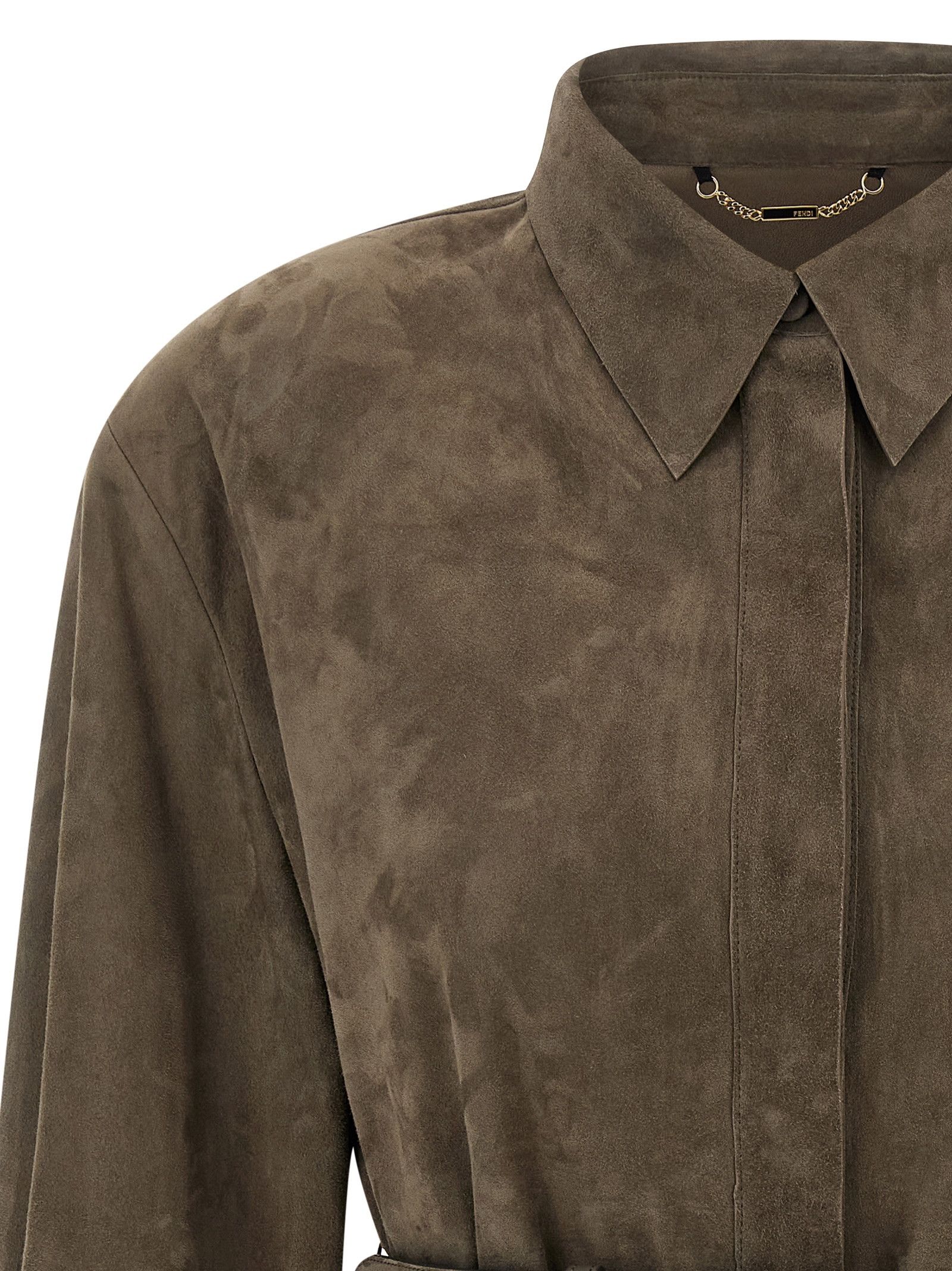 Fendi Suede shirt Size M / US 6-8 / IT 42-44 - 3 Thumbnail